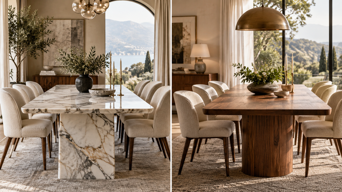 Marble vs Wood Dining Table: Which Is Better for Your Project?