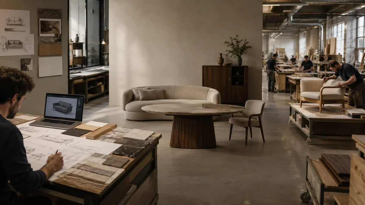 custom furniture design process from concept to manufacturing for global projects