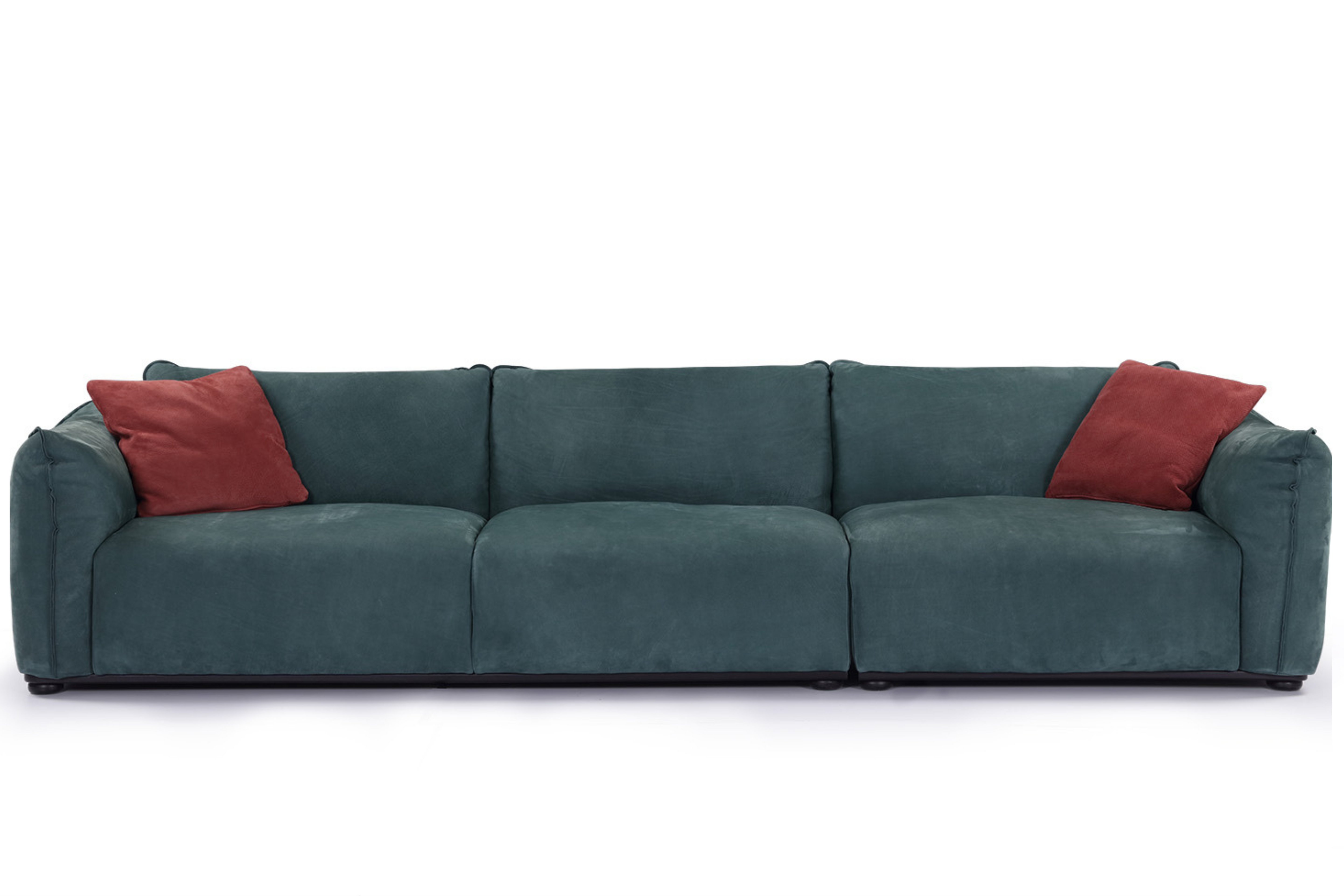 Italian minimalist green and orange leather sofa VJ1-1907 sofa DD