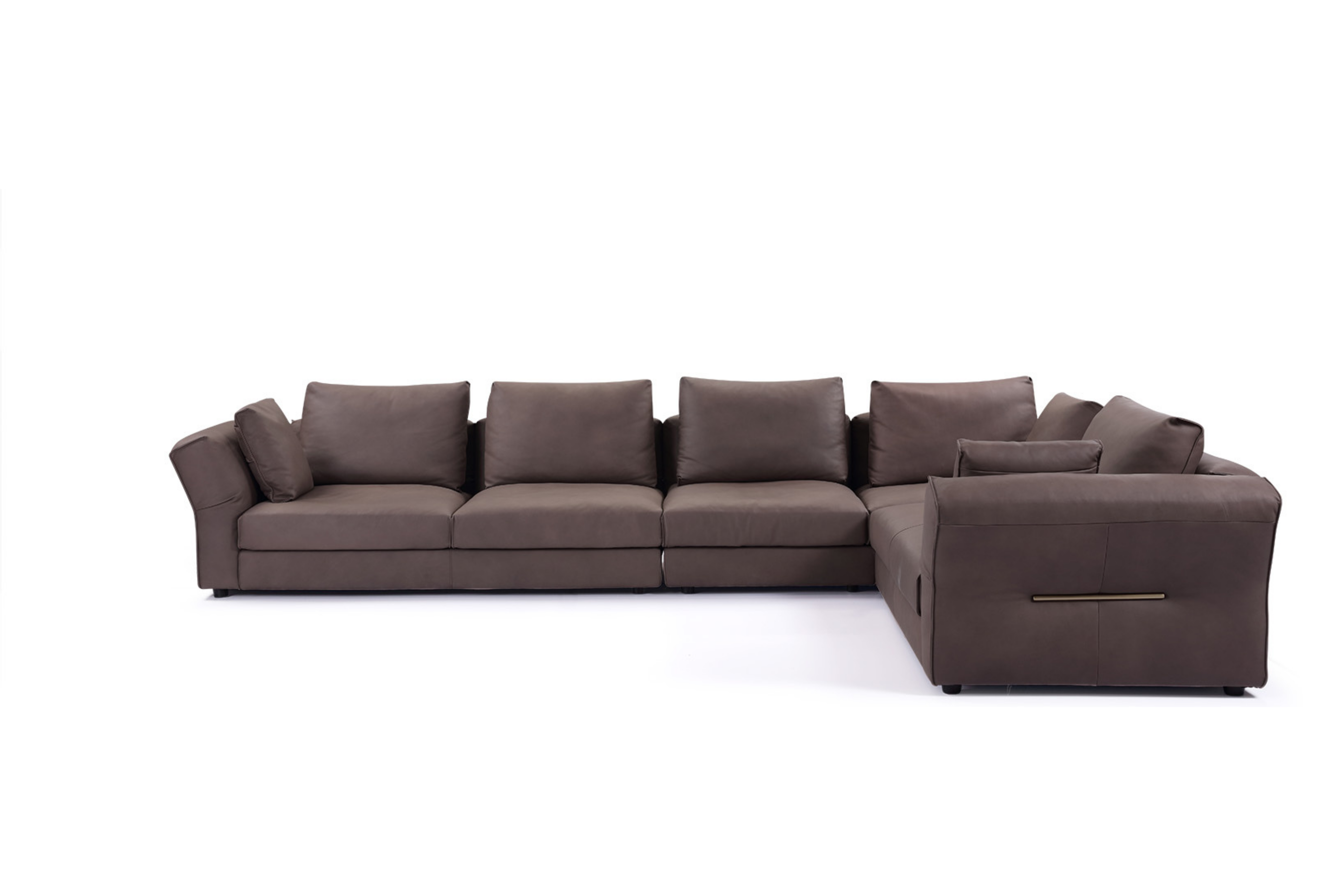 The perfect combination of practicality and art red acorn wood strip Italian minimalist sofa VJ1-1829 sofa DD