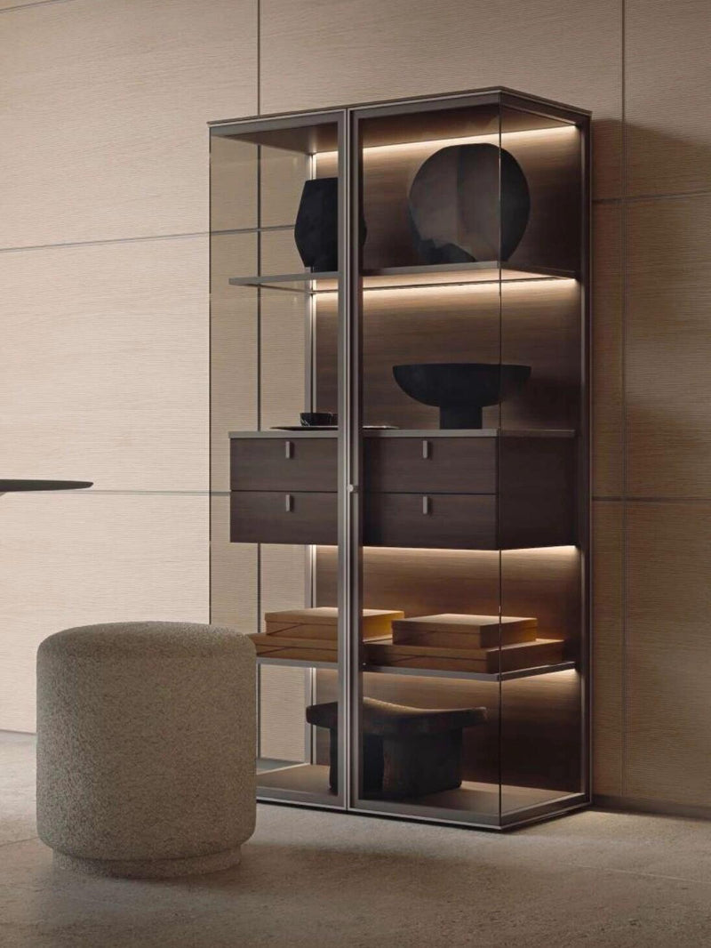 Lightweight Yet Sturdy: Aliante Glass Display Cabinet's Modern Design