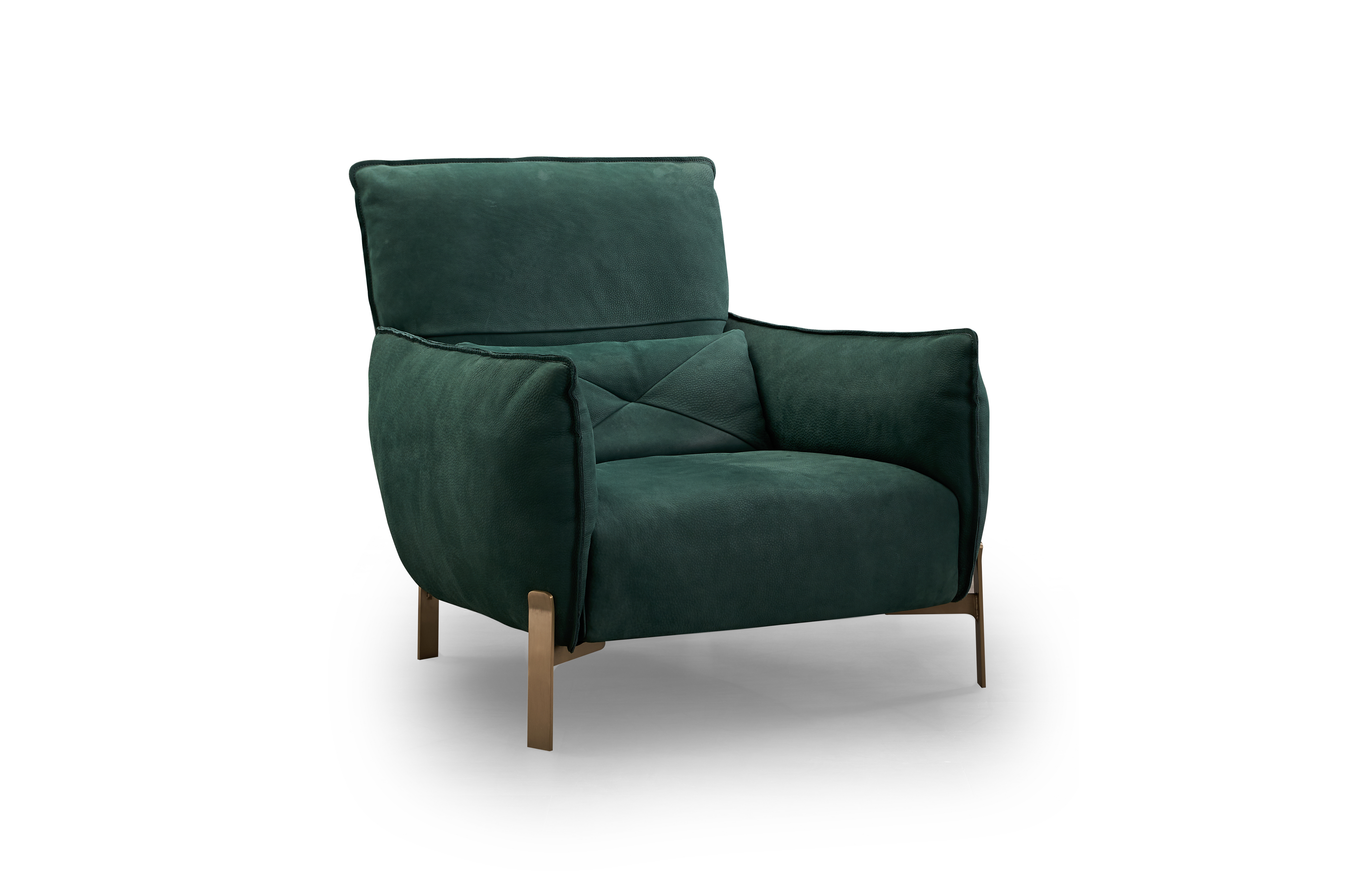 Italian minimalist AA49 all-leather green lounge chair VE5-2019 Lounge chair DD