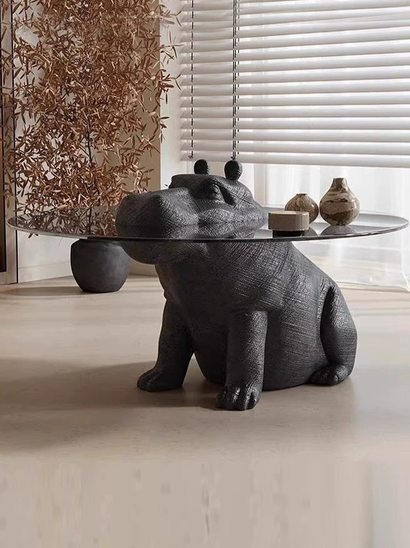 Hippo Coffee Table: A Fusion of Dynamic Sculpture and Modern Home Art