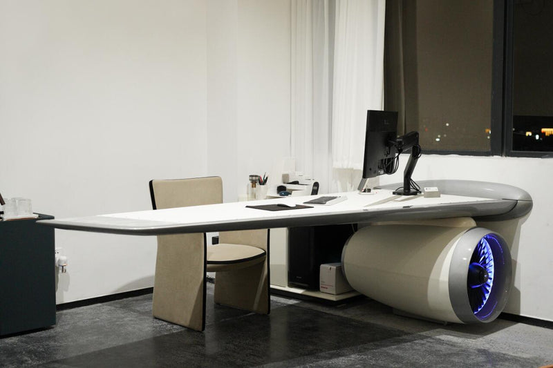 light-Inspired Office Desk: Ultimate Dynamism and Modern Aesthetics