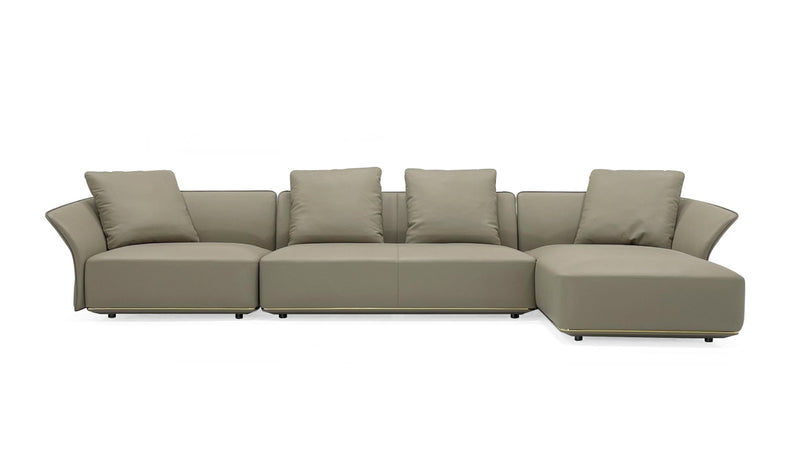 Contemporary Minimalist Leather Sofa: Elegance and Comfort Redefined WH313SF1R Sofa