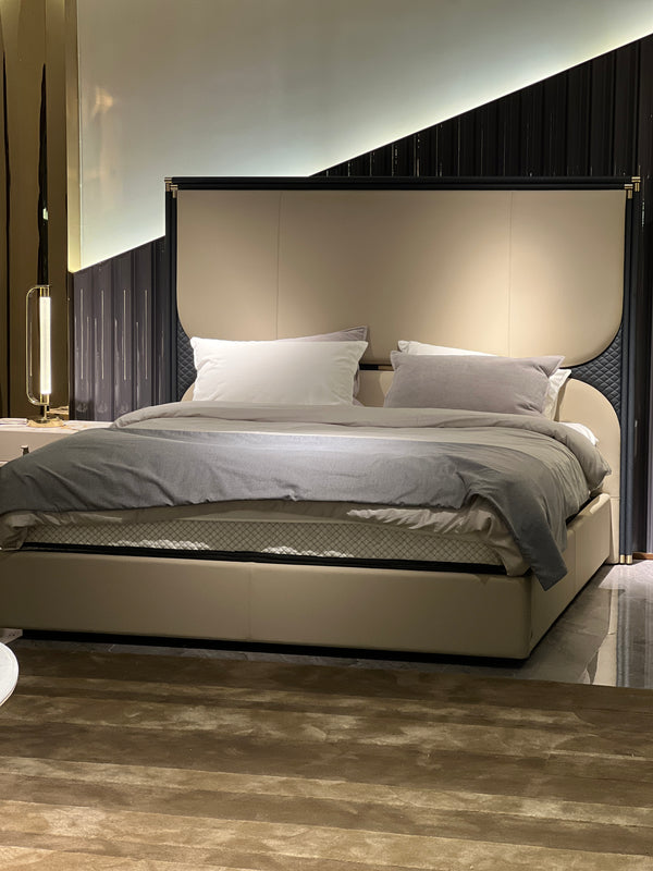 Luxury Sleep: High-quality leather design, modern simple double bed set DX5-068-1 Bed