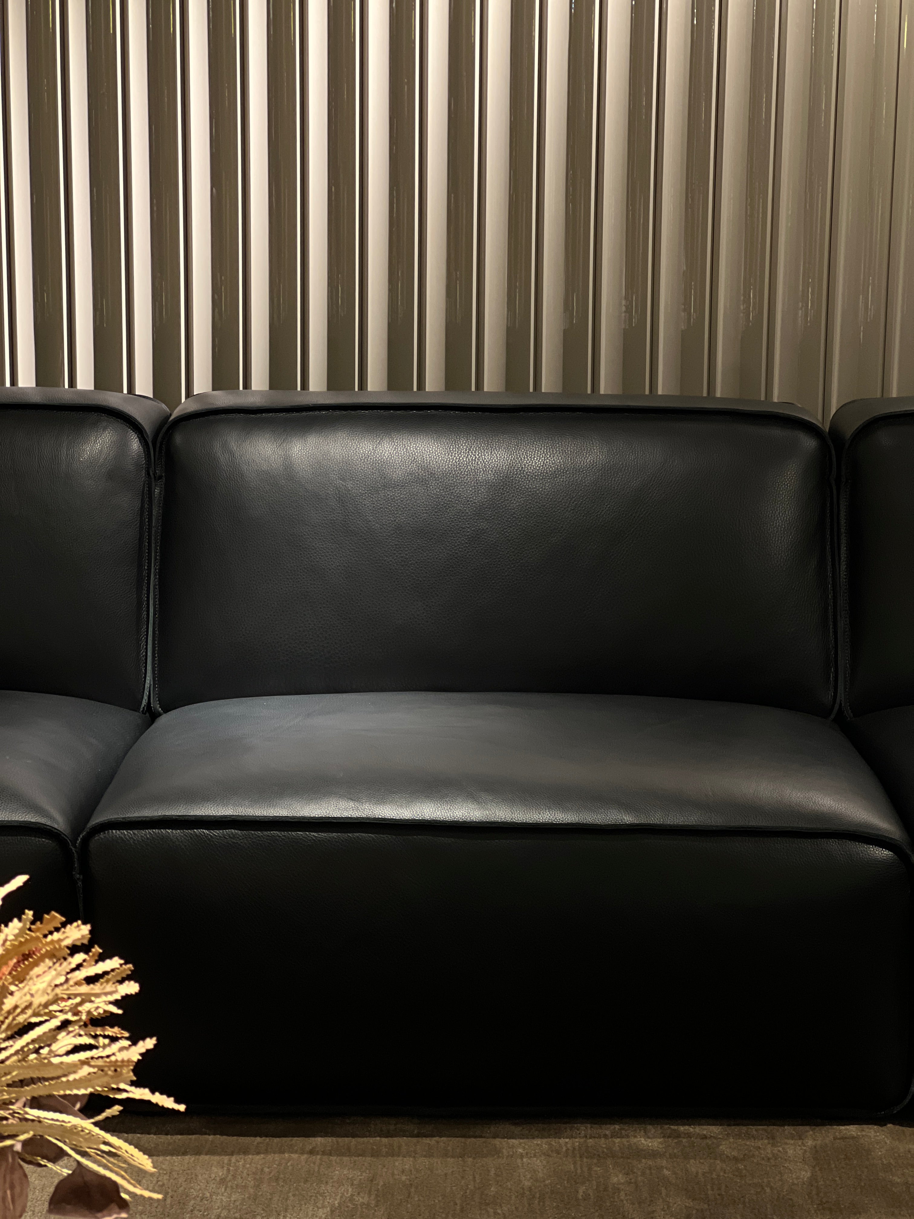 Italian minimalist style big black cow sofa VJ2-2359 sofa