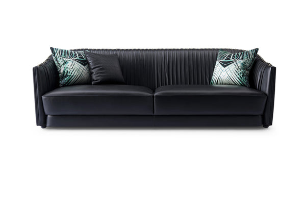 Luxury sofa living room furniture comfortable black leather sofa WH310SF2 Modern furniture sofa