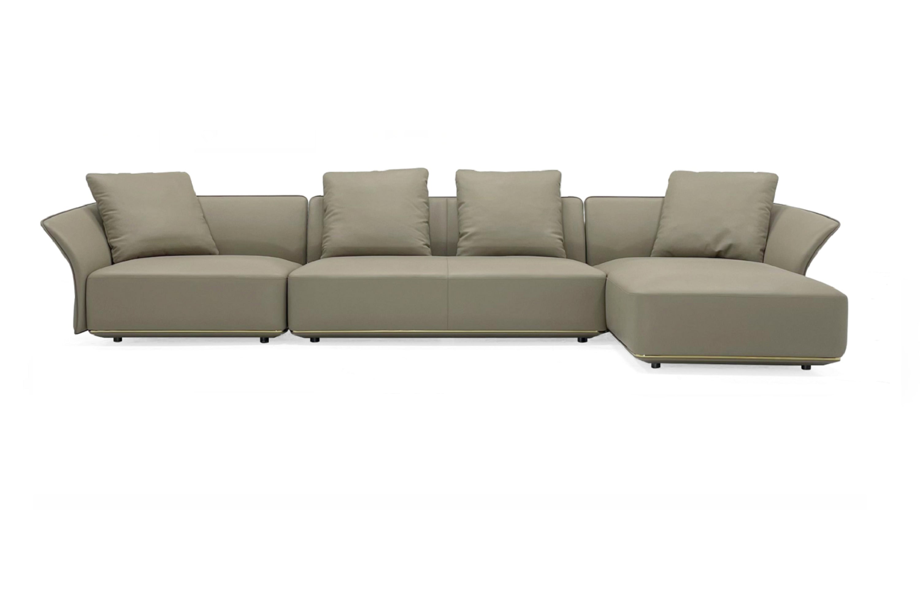 Contemporary Minimalist Leather Sofa: Elegance and Comfort Redefined WH313SF1R Sofa chiuchiufurniture