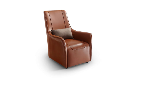 Classic luxury veneer natural flower willow leather lounge chair W001SF11B Bentley LOUNGE CHAIR