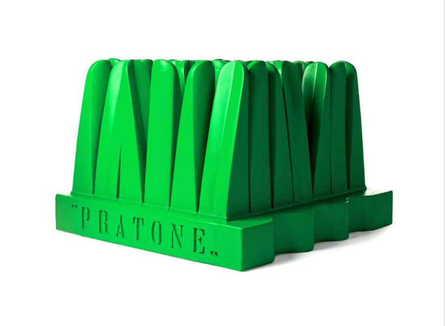Close-up view of Giant Grass Sofa green grass stems