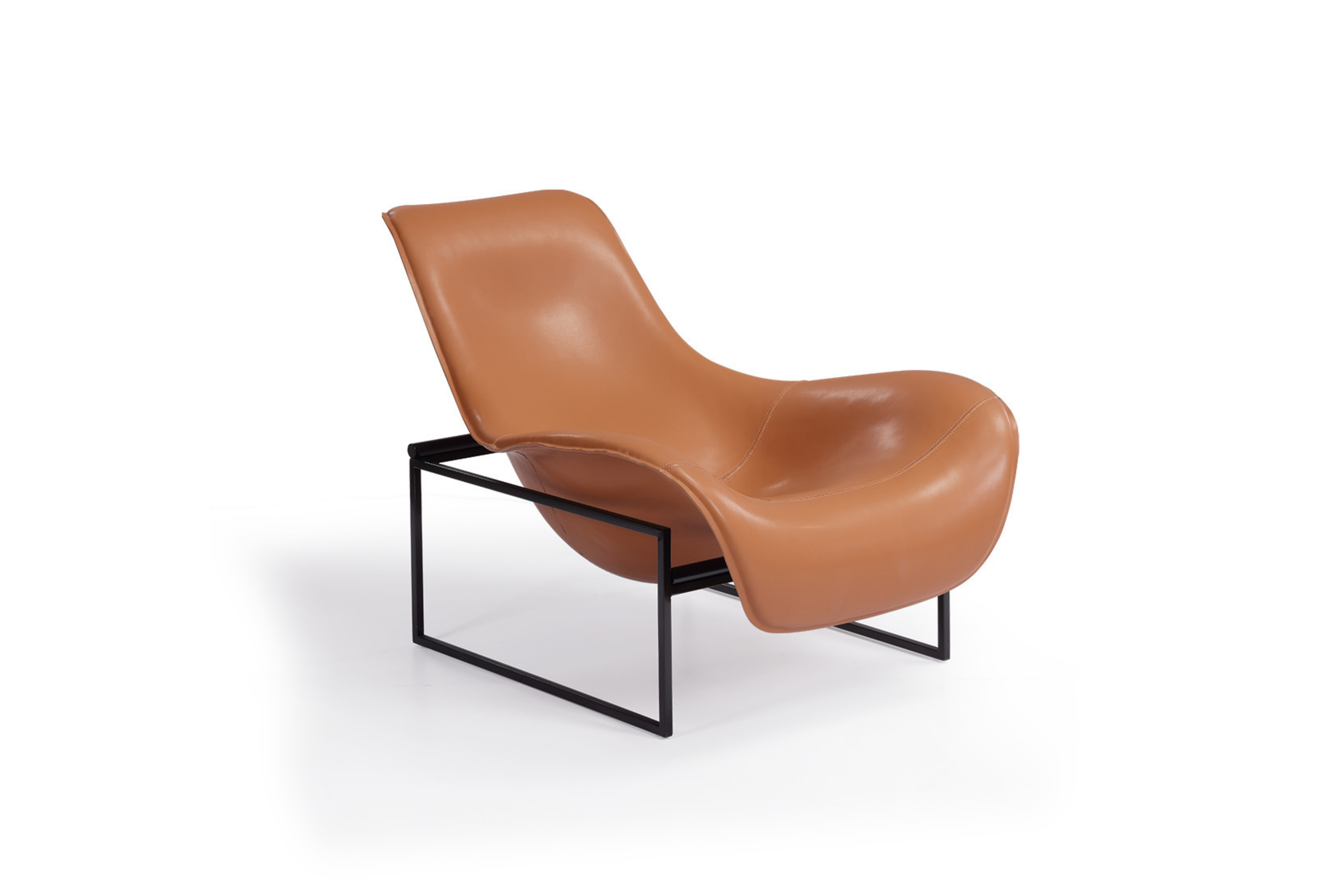 Italian minimalist orange leather lounge chair VE-W1910 Lounge chair VV