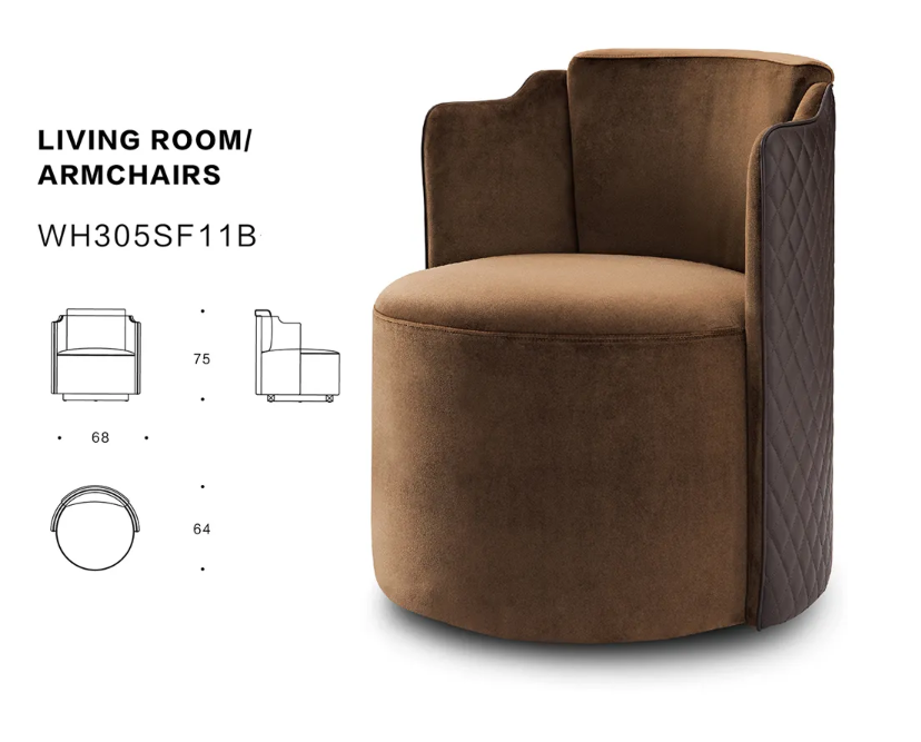 Gepolsterter Loungesessel - Weicher Komfort und moderner Stil WH305SF11B Bentley Loungesessel