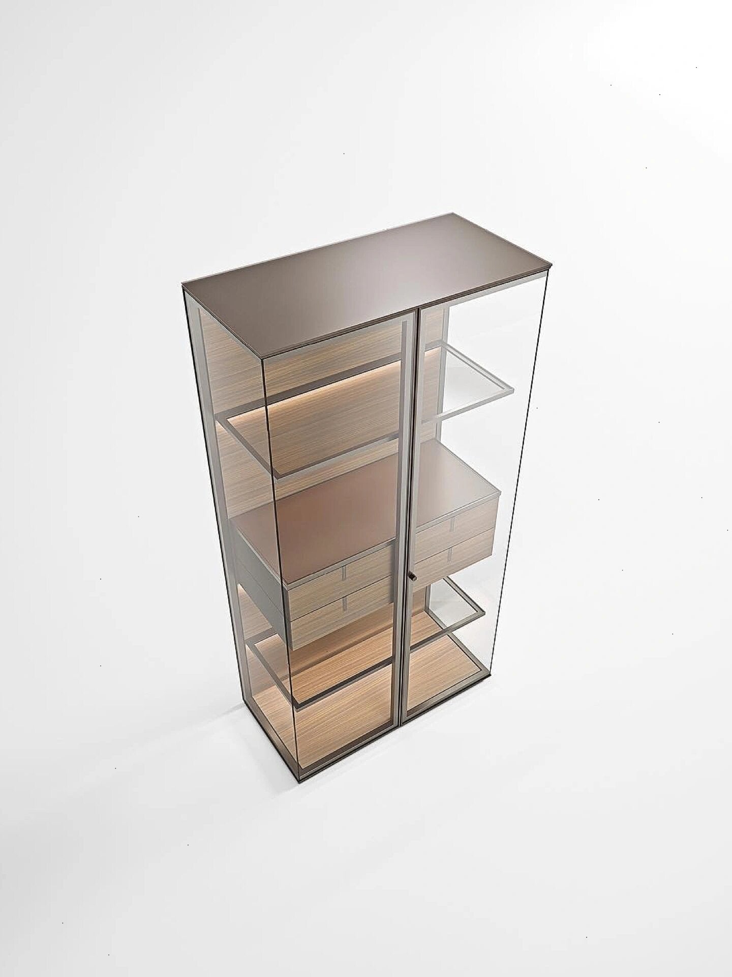 Lightweight Yet Sturdy: Aliante Glass Display Cabinet's Modern Design