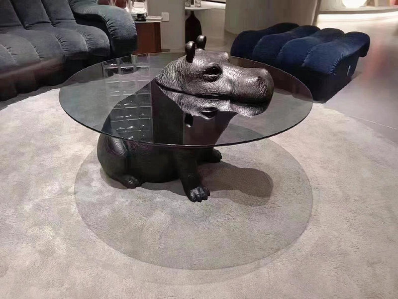 Hippo Coffee Table: A Fusion of Dynamic Sculpture and Modern Home Art