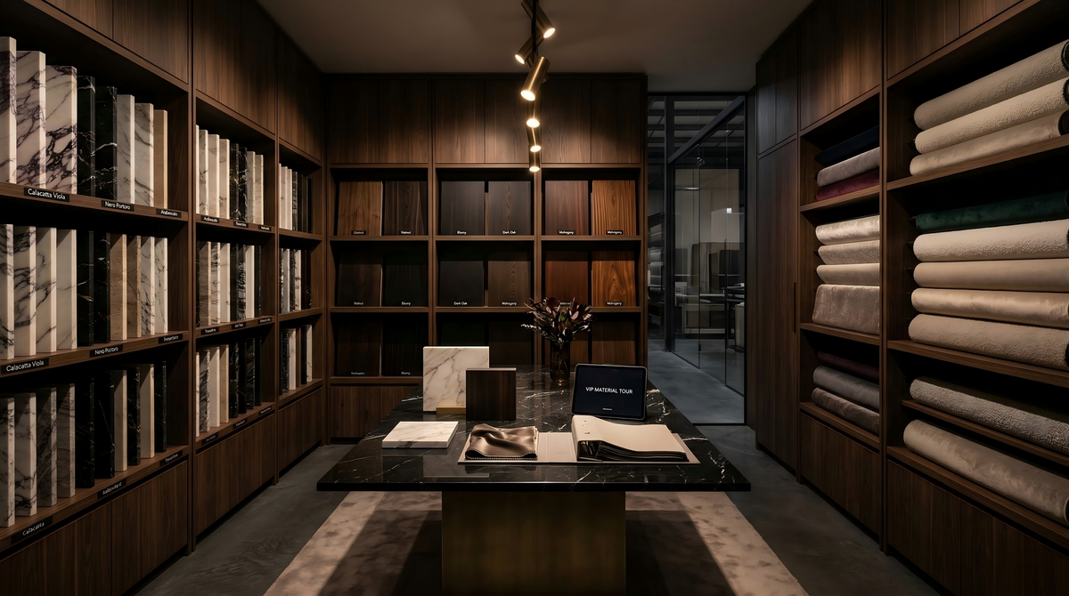 Premium material showroom