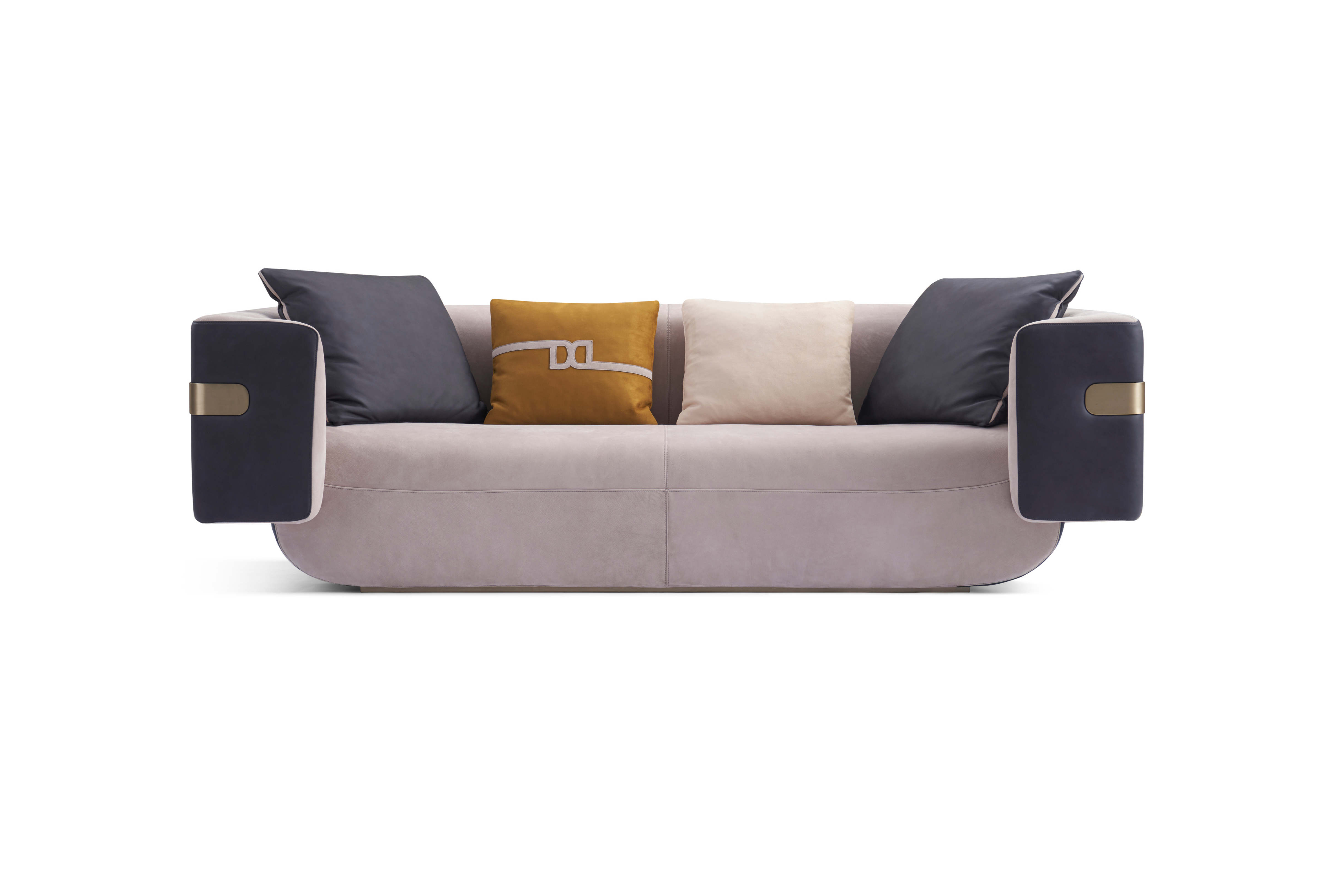 Italian minimalist A66 leather sofa DJ5-051 Sofa DD