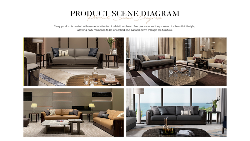 The embodiment of artisan spirit: the pure charm of Bentley's handcrafted sofa The living room light luxury sofa set embodies the craftsman spirit and the pure charm of Bentley handicraft sofa W013SF2A Sofa