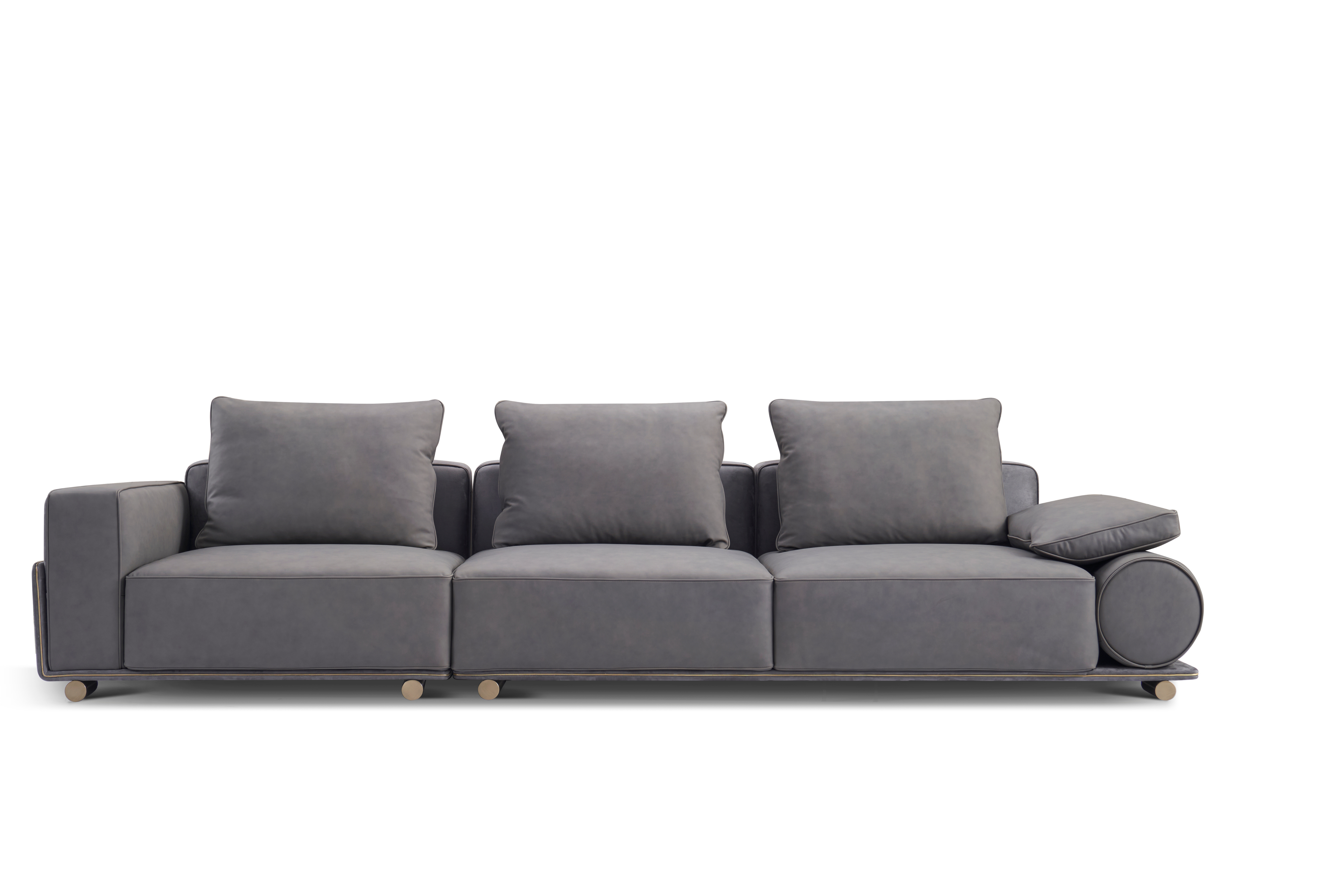 Italian minimalist A65 leather sofa simple aesthetics VJ3-2102 sofa DD