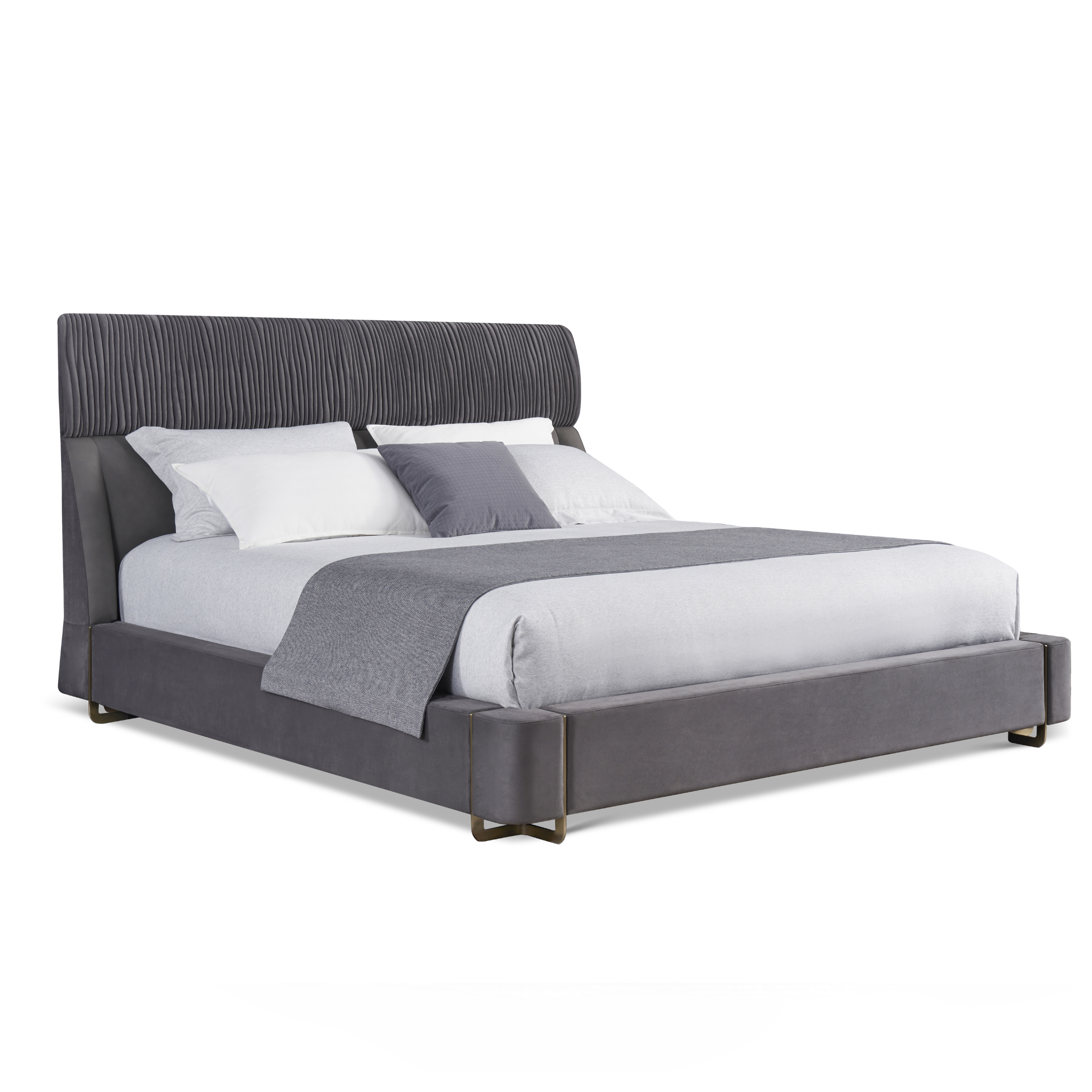 Italian Minimalist A65 Full Leather and KB15 Interlining Bed Set KB-VVCASA-BED-DX5-051-1 Bed DD