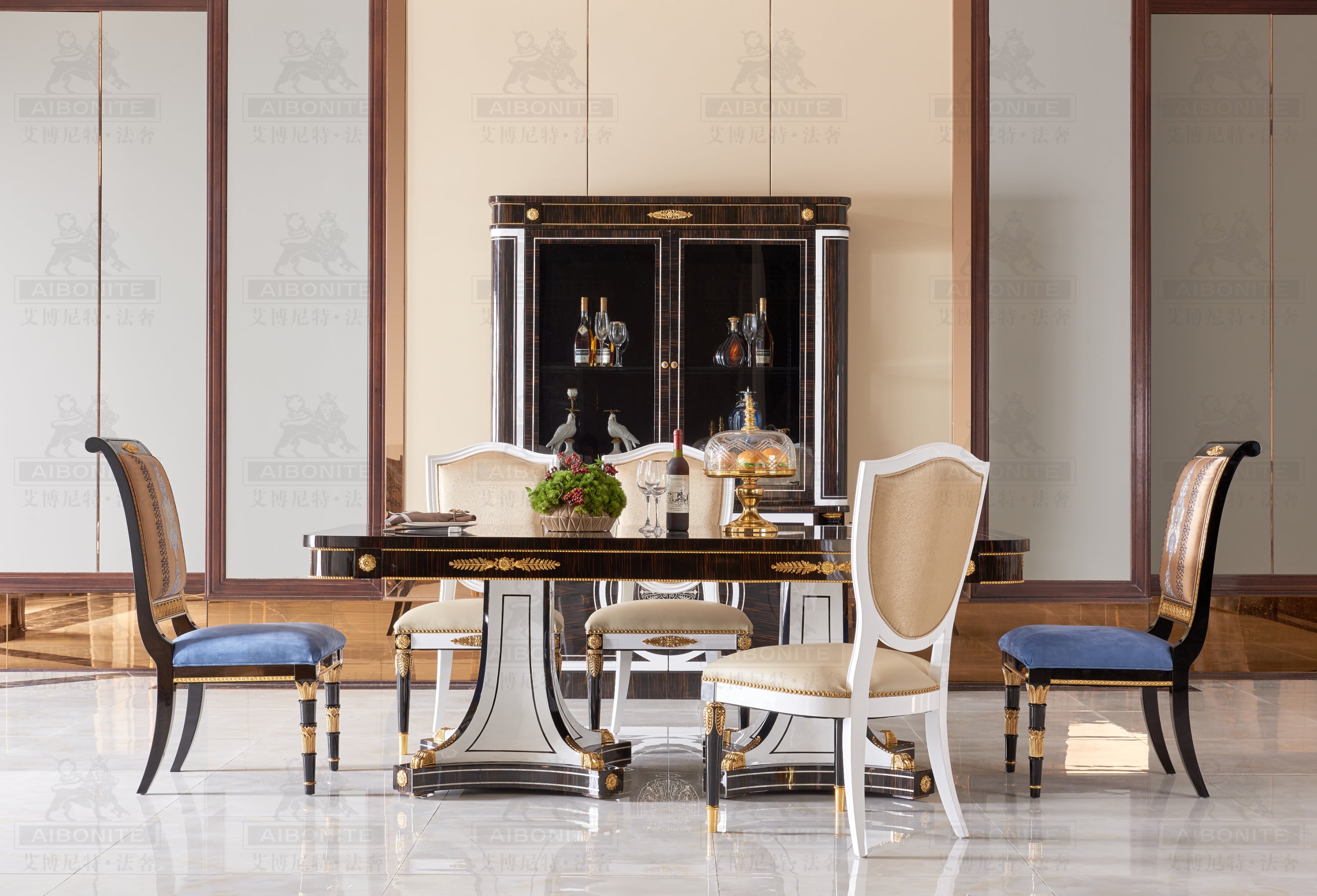 AI-2019B-12 Long dining table GD