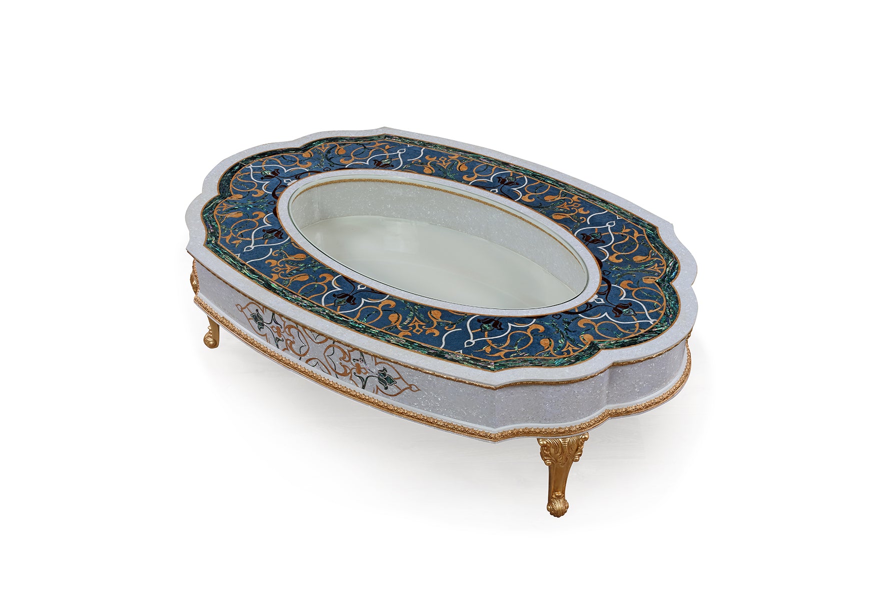 AI-2019D-60-2 Oval tea table GD