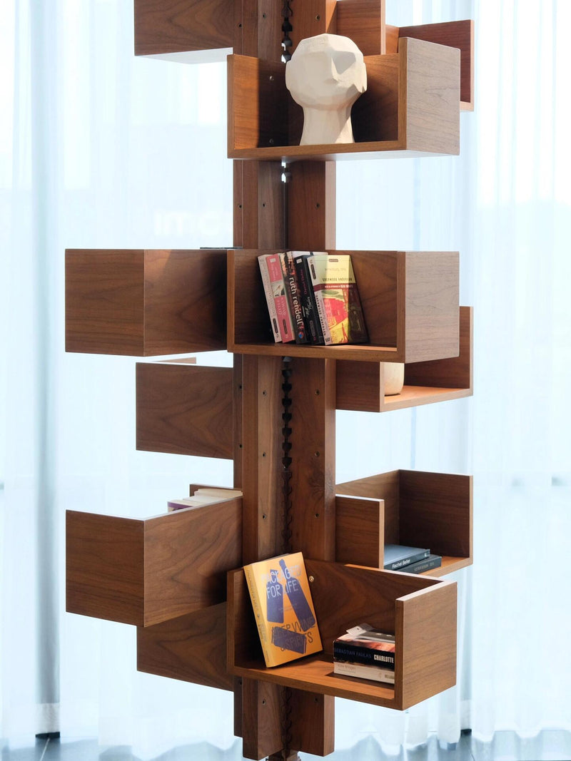Transformative Design: Albero's 360-Degree Rotating Bookshelf