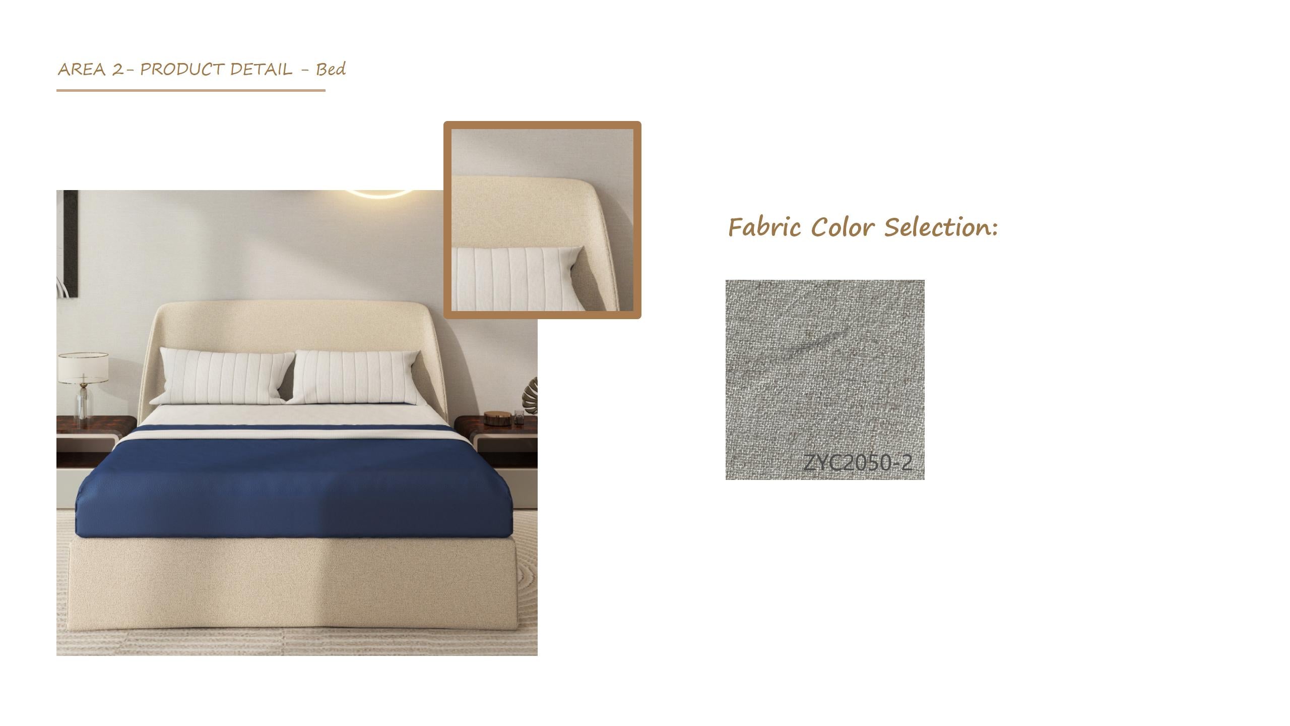 High End Fabric Upholstery Modern Bed W021B10 Bentley style Canterbury Bed,Comfortable and soft light luxury bed