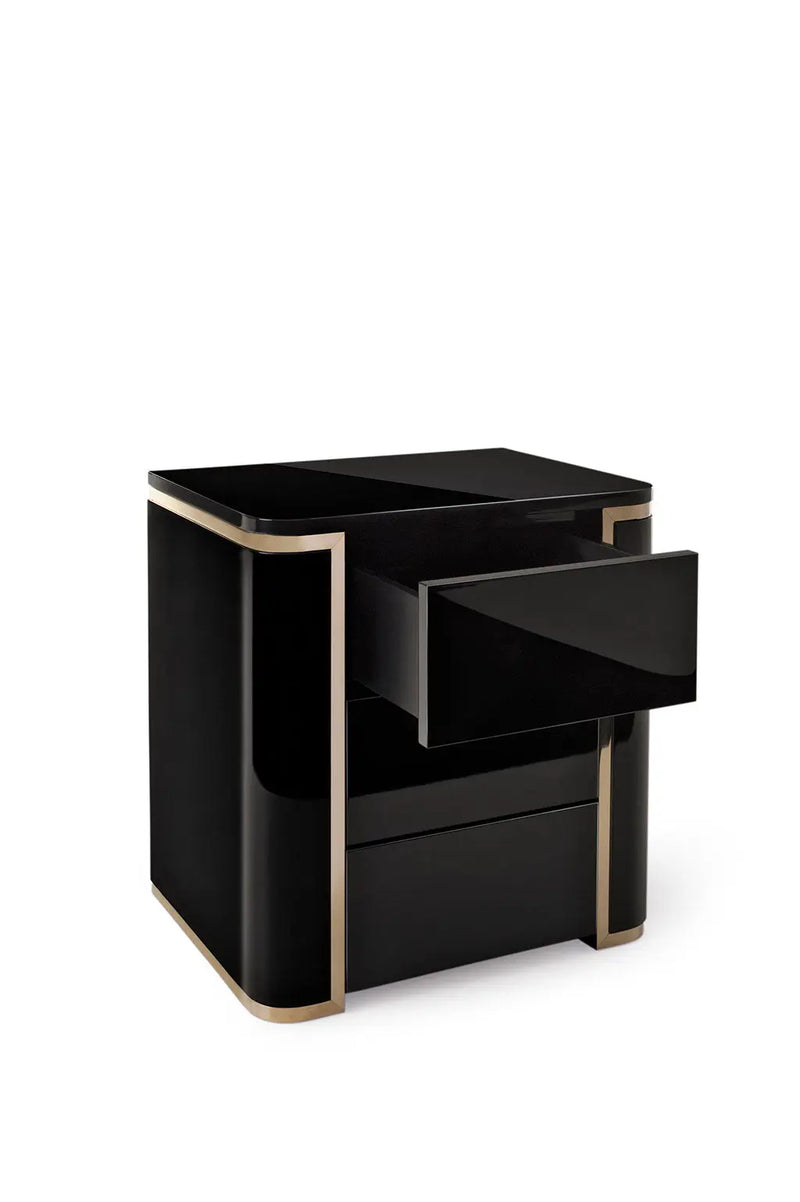 Bedroom Bedside Table With Drawer Modern Nightstand W009B11 Fendi style  bedside table W