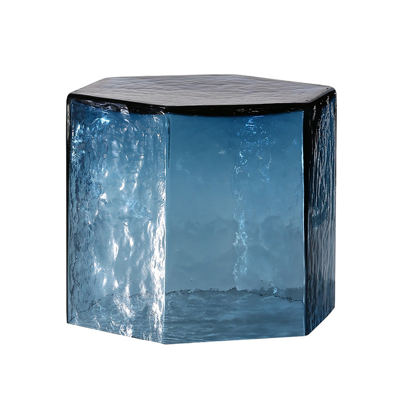 CJ-297 Ice Blue Sofa Hexagonal Side Table