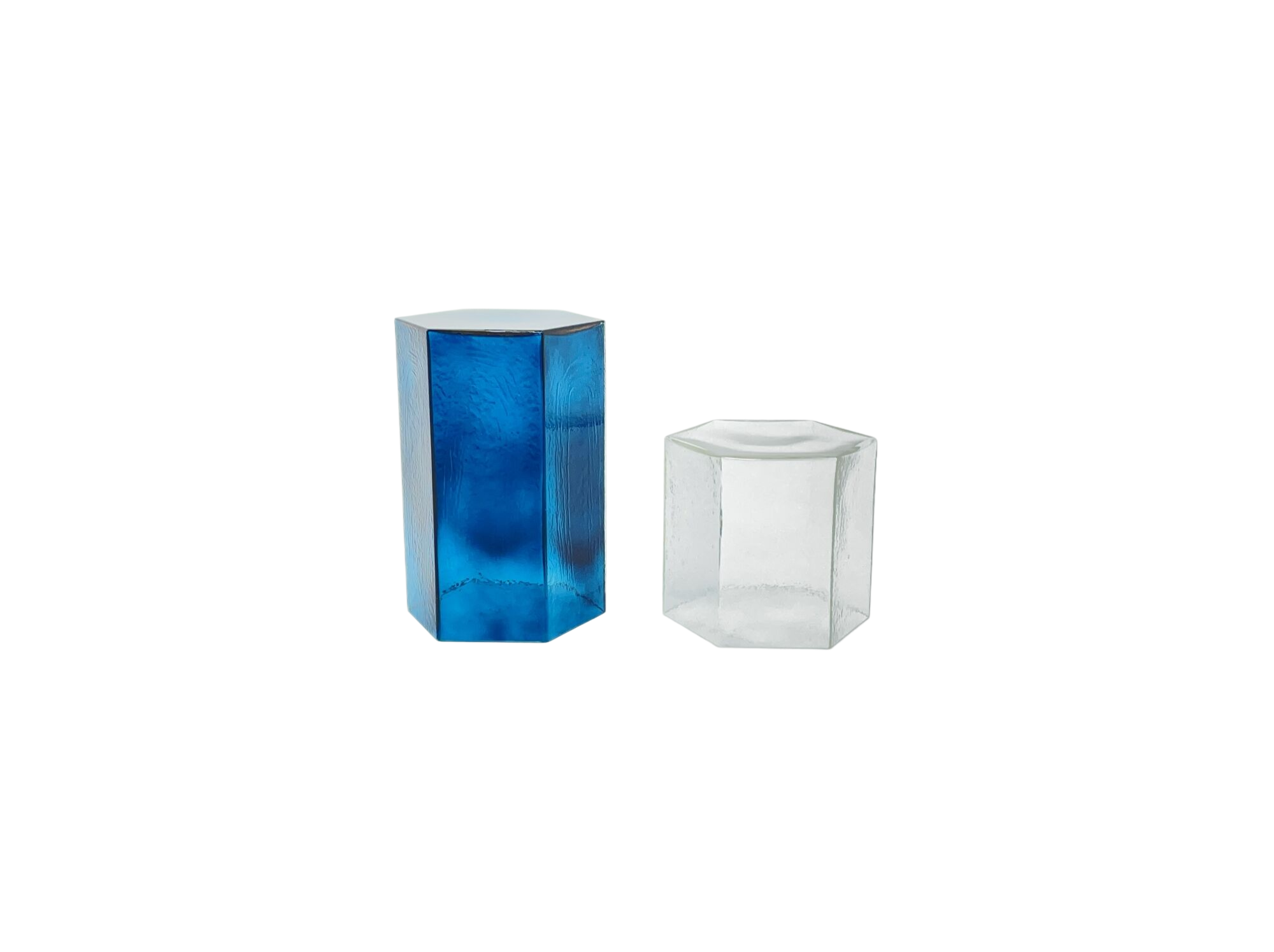 CJ-297 Ice Blue Sofa Hexagonal Side Table