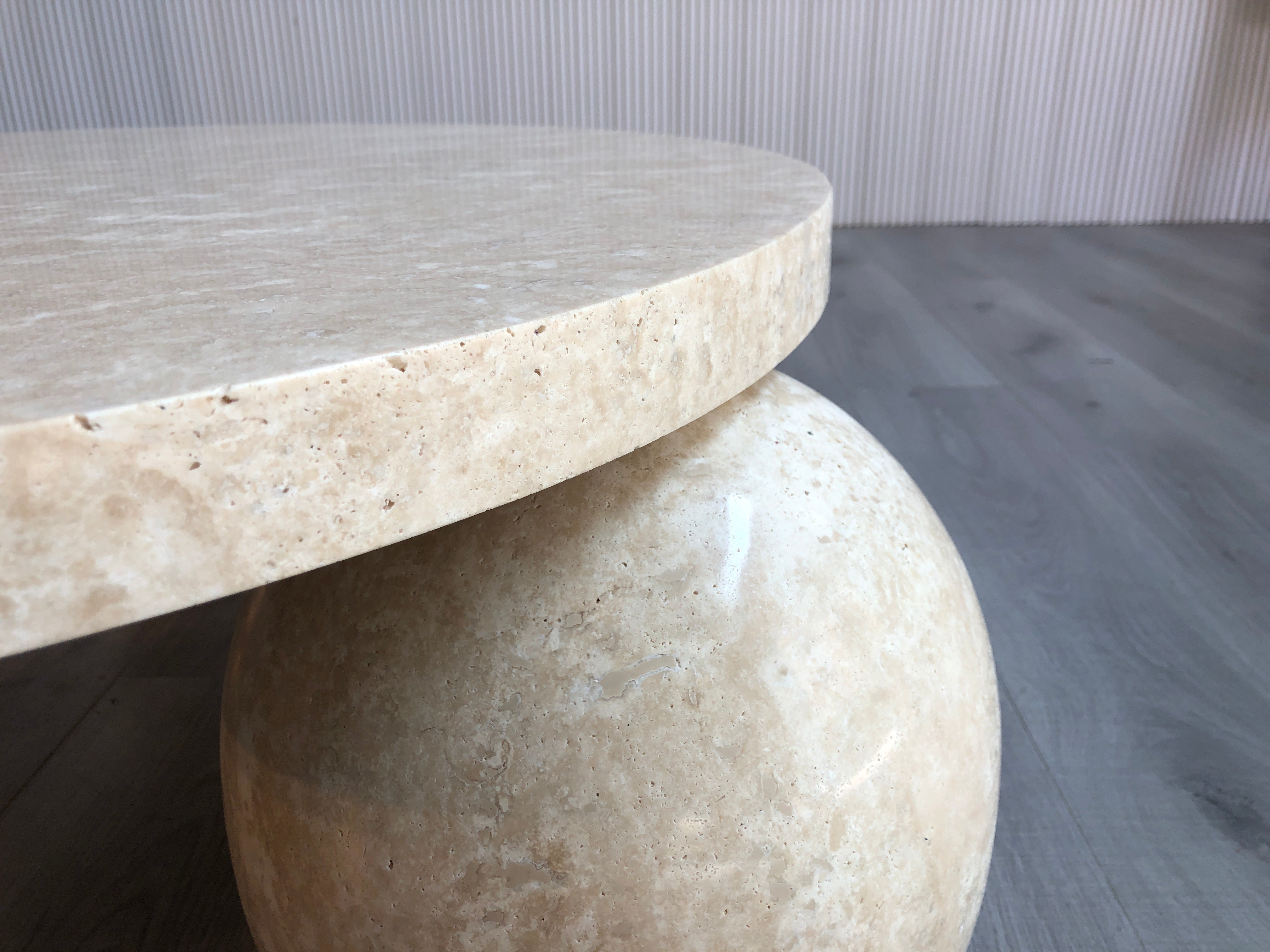 CJ-333  Stone Ball Round Coffee Table