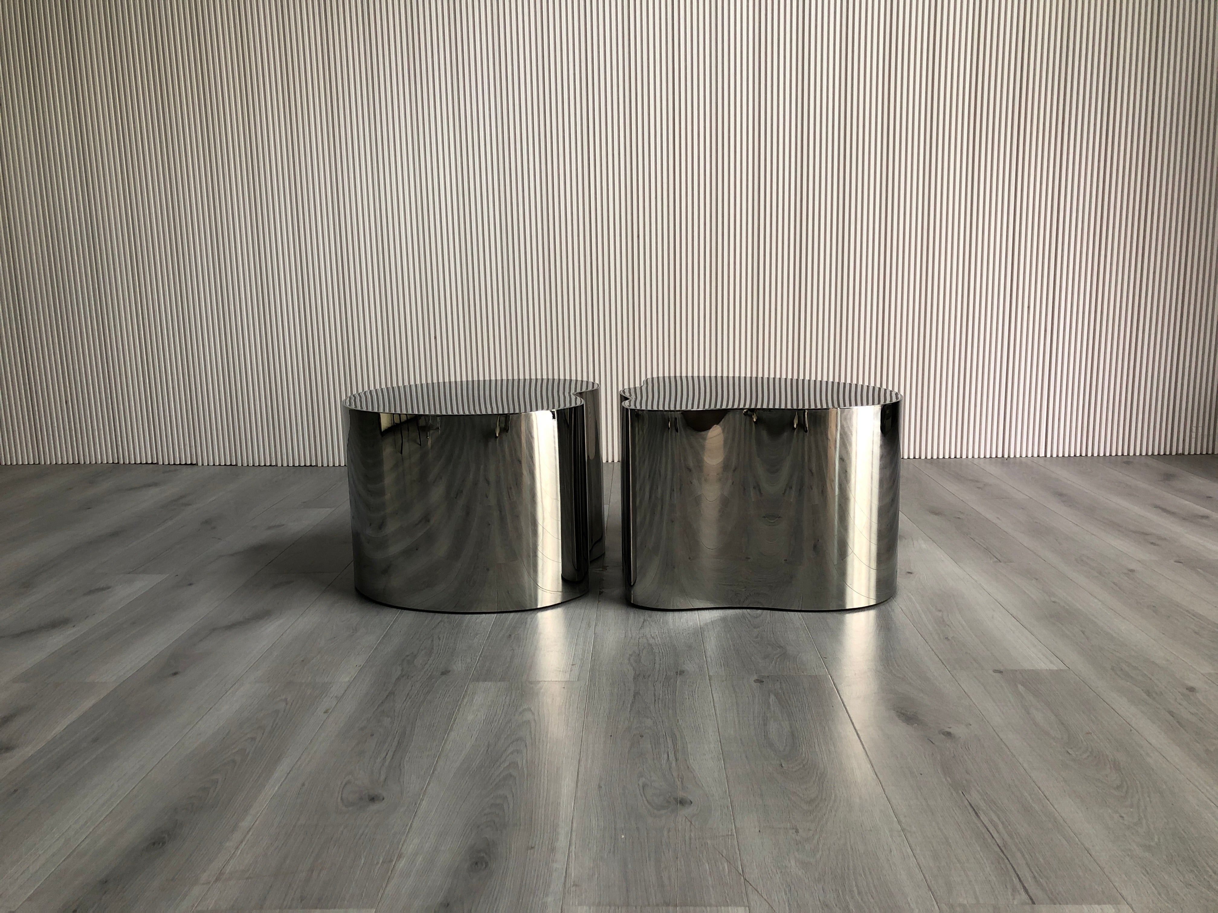 CJ-349 Shaped Irregular Stainless Steel Coffee Table