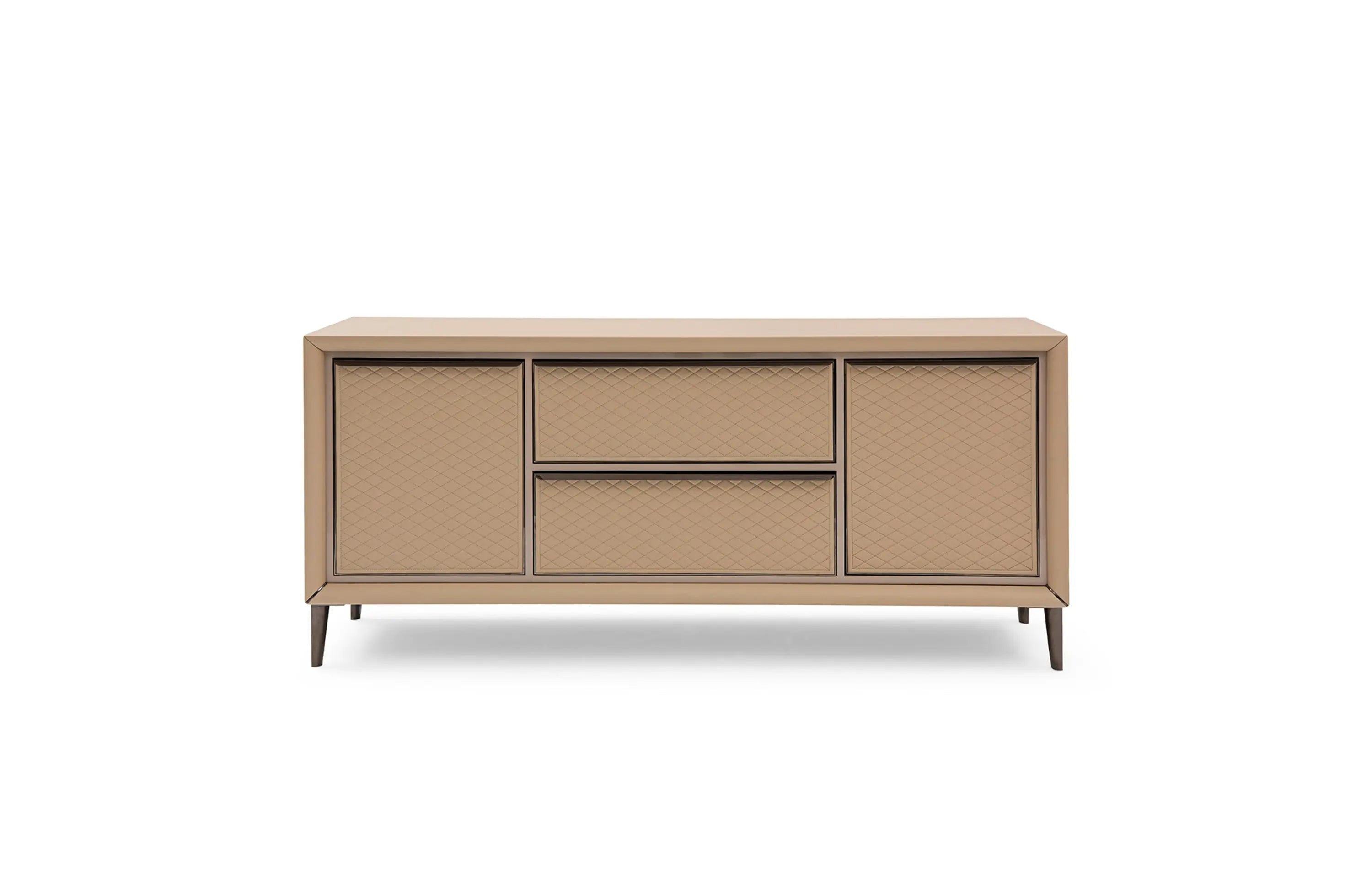 Chic Diamond Pattern TV Cabinet - Elevate Your Entertainment Space W008H12B Bentley TV Cabinet，sideboard W