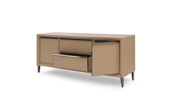 Chic Diamond Pattern TV Cabinet - Elevate Your Entertainment Space W008H12B Bentley TV Cabinet，sideboard W