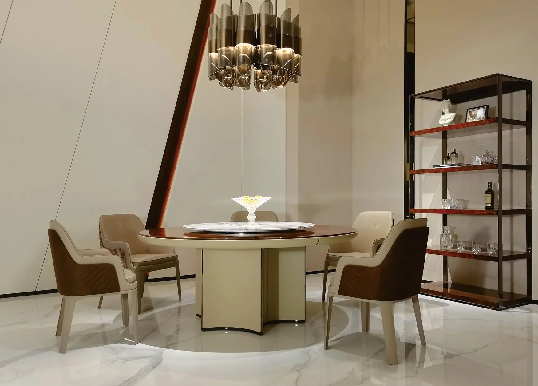 Classic light luxury style Bentley W006D1A Bentley style Round Dining Table