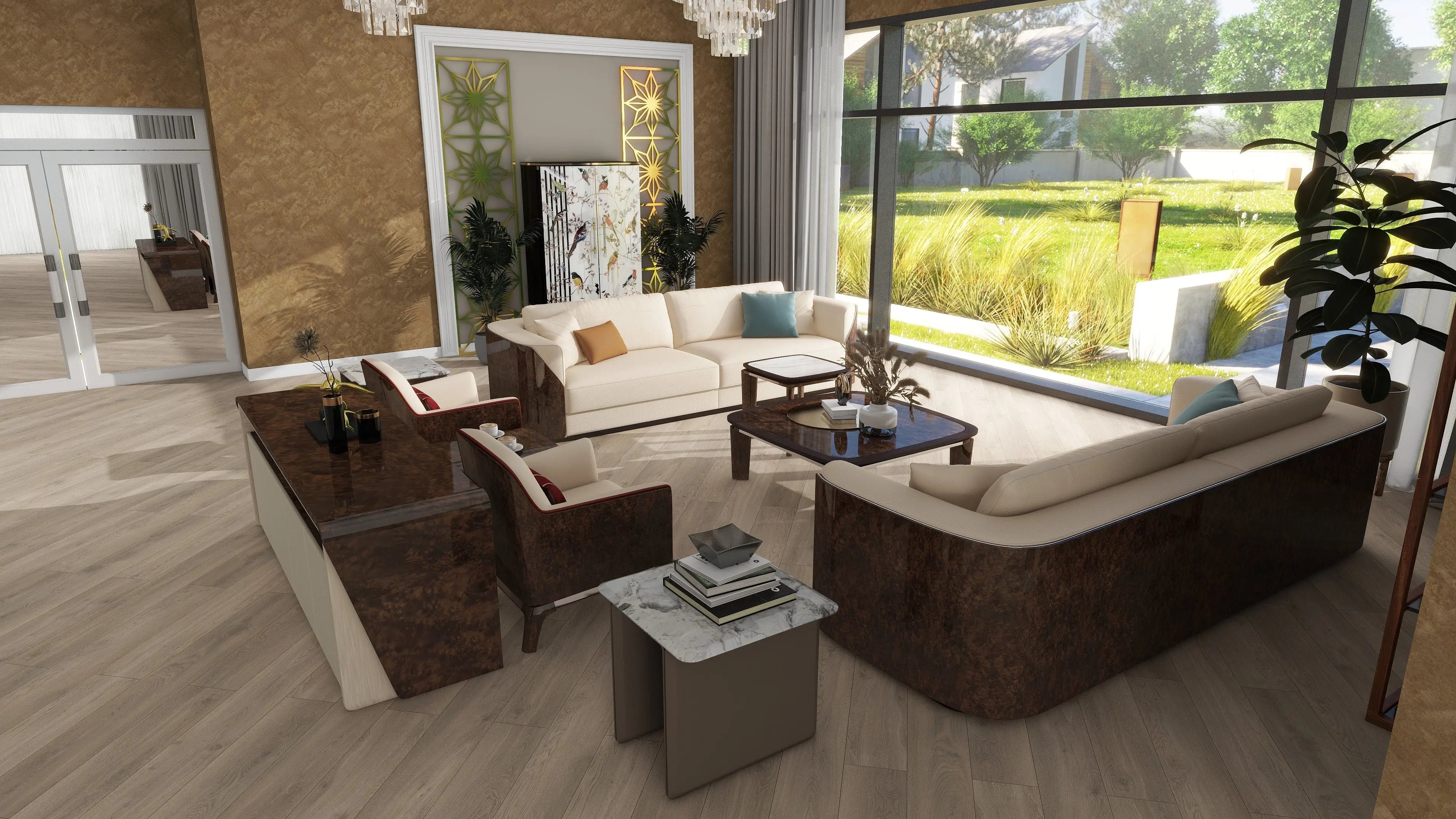 Classic light luxury style W003H6D Bentley style Tadley Coffee And Side Tables , Tea table Coner table
