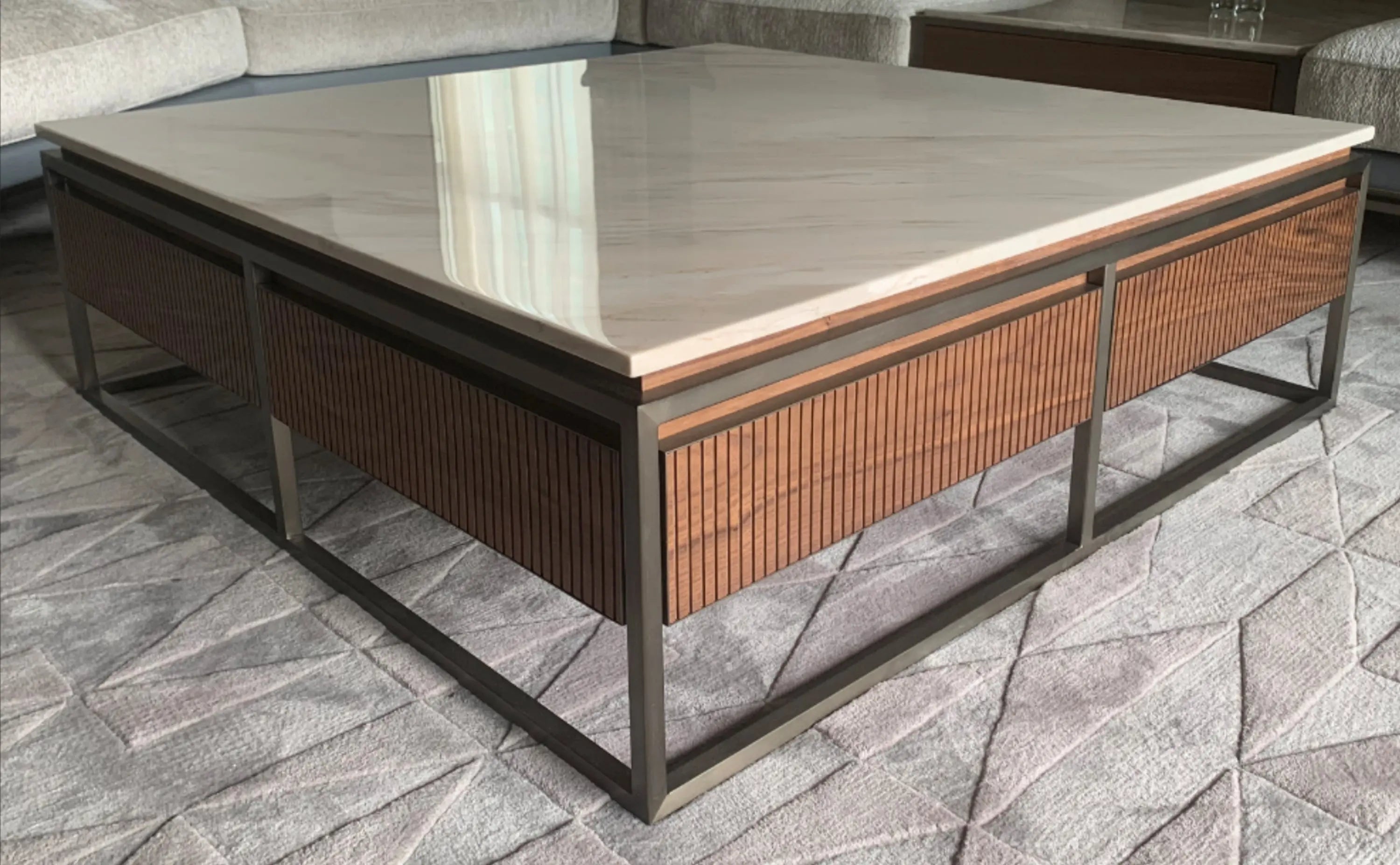 Classic light luxury style W011H1B Visionnaire style Banner Coffee table