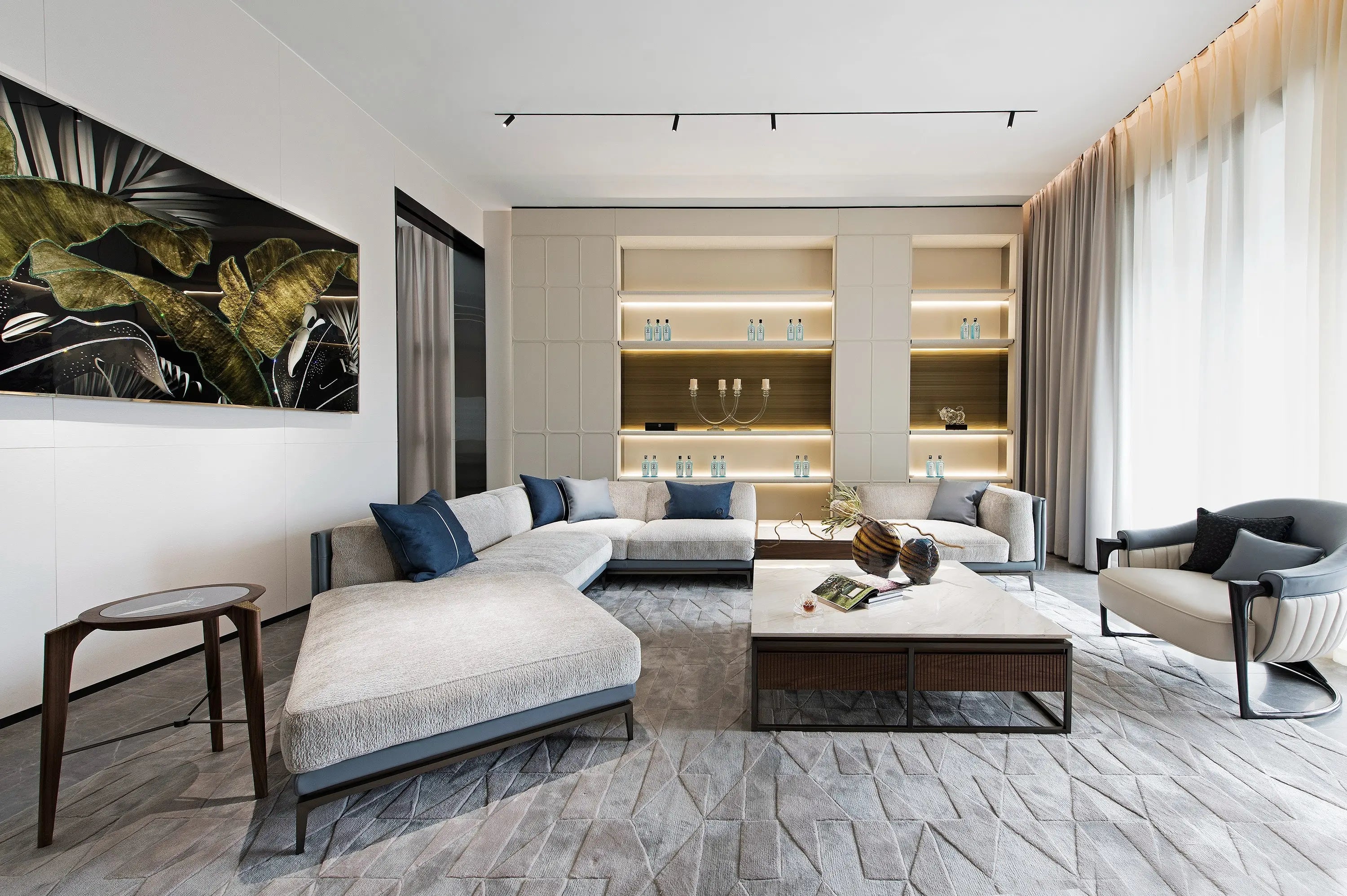 Classic light luxury style W011H1B Visionnaire style Banner Coffee table