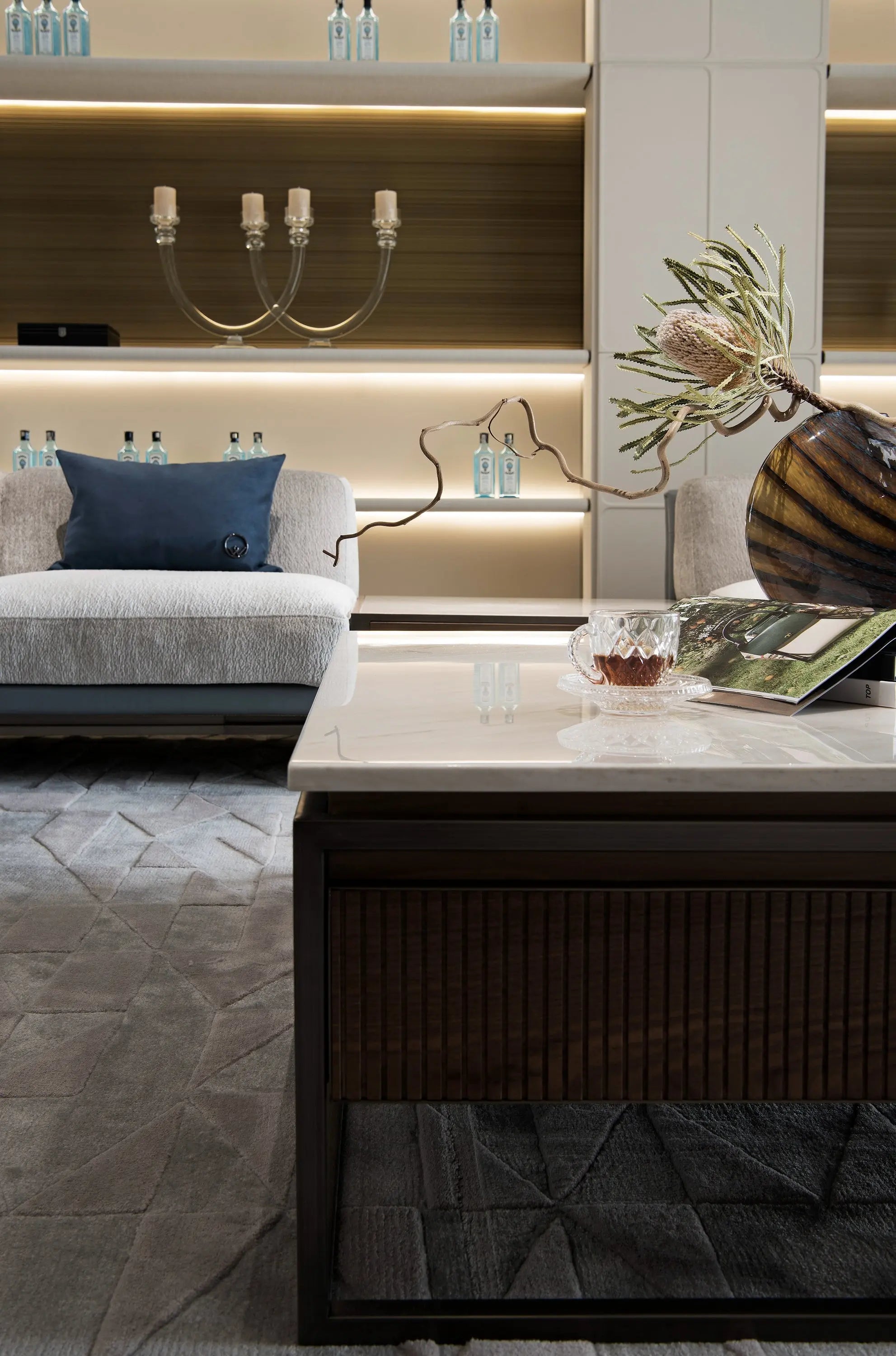 Classic light luxury style W011H1B Visionnaire style Banner Coffee table