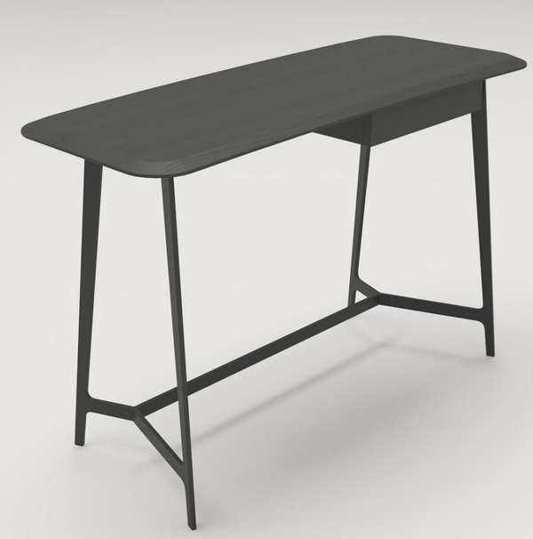 YS-ST04 Minimalism Bookcase desk E1 grade MDF with grey oak leather