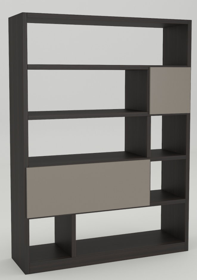 YS-SJ04-1 Minimalismus Bücherregal Schreibtisch E1 Klasse MDF mit geräuchertem Furnier