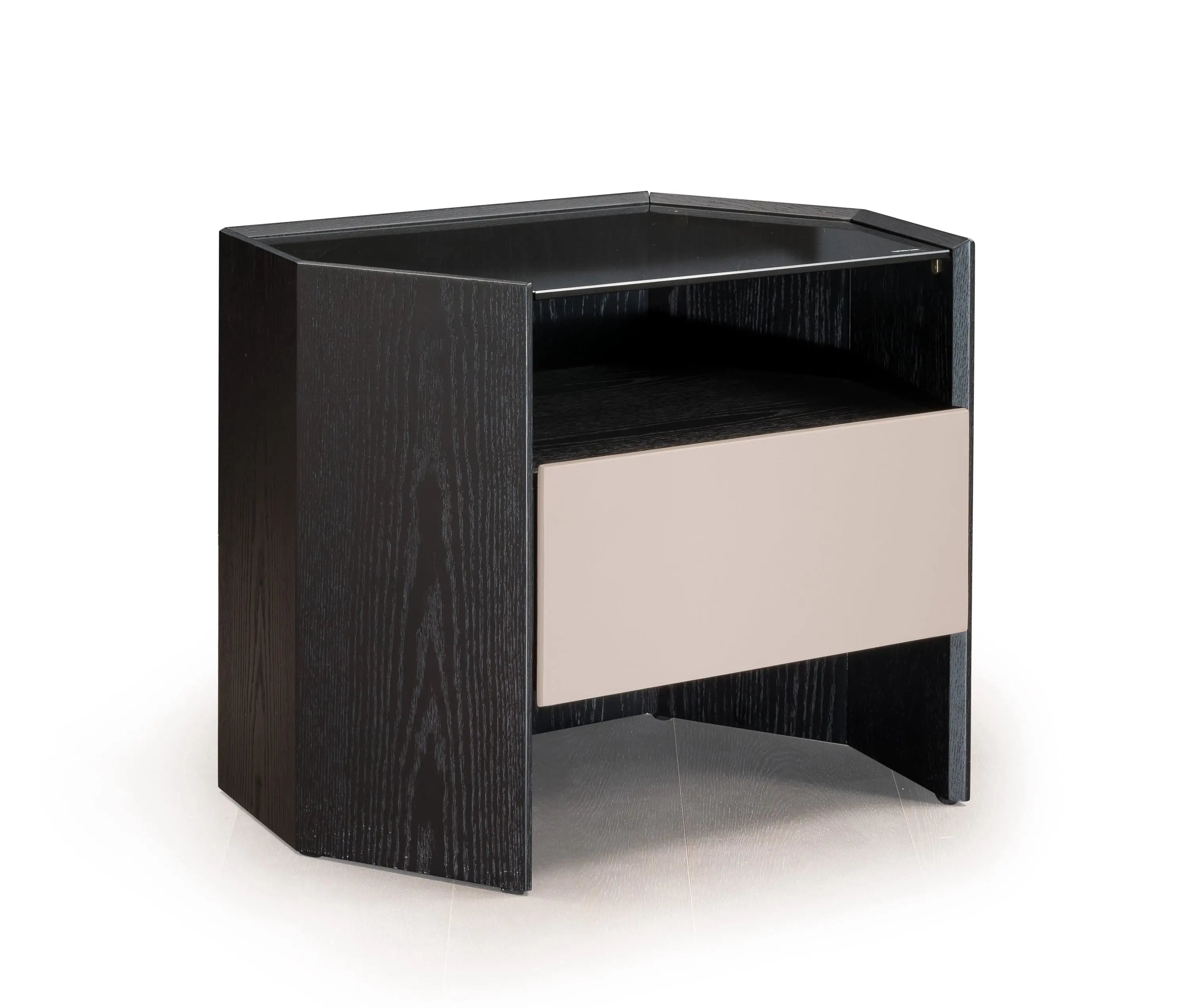 Contemporary Black HX5-1695-2 Bedside Table VV