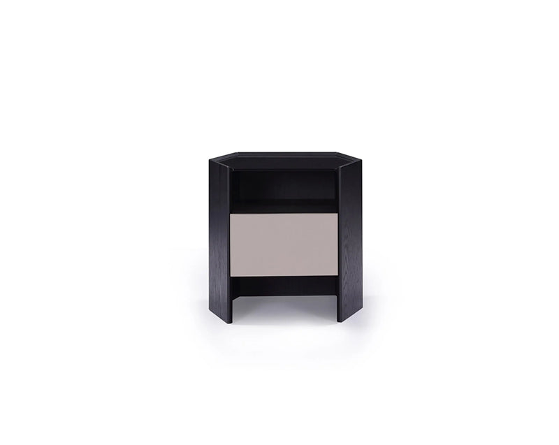 Contemporary Black HX5-1695-2 Bedside Table VV