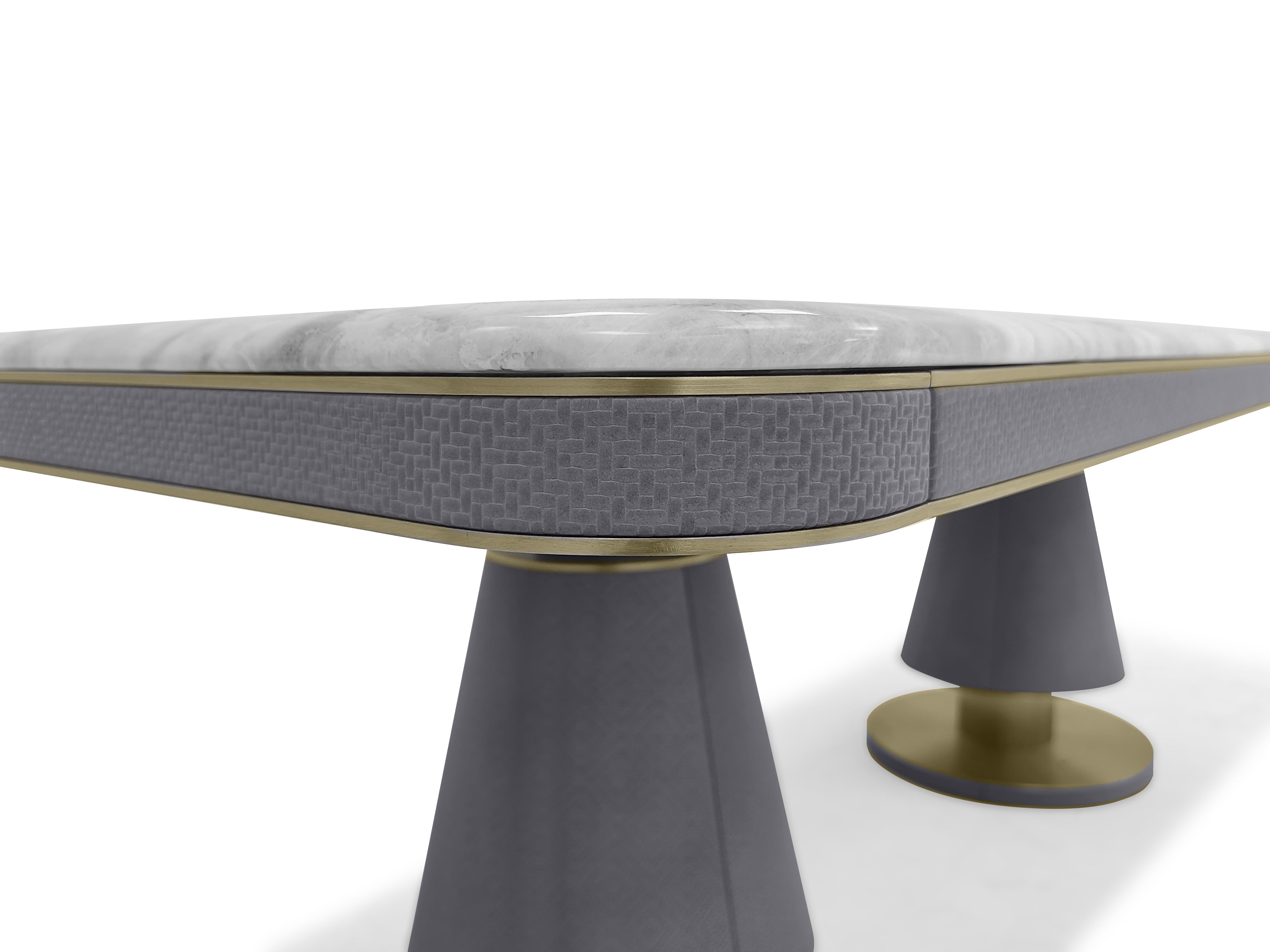 DA3-069-1  Long Dining Table luxury stone dining table - Chiuchiufurniture