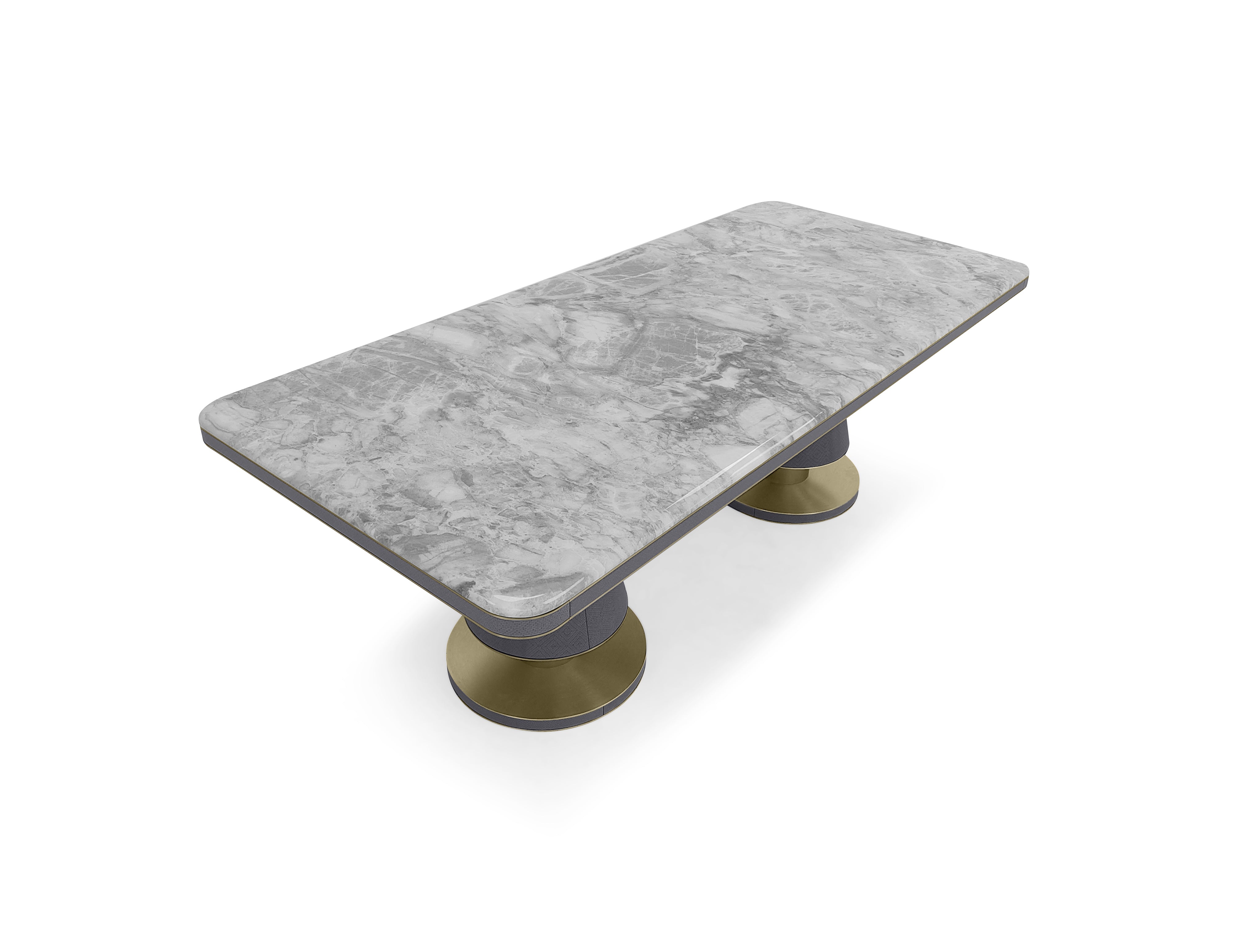 DA3-069-1  Long Dining Table luxury stone dining table - Chiuchiufurniture