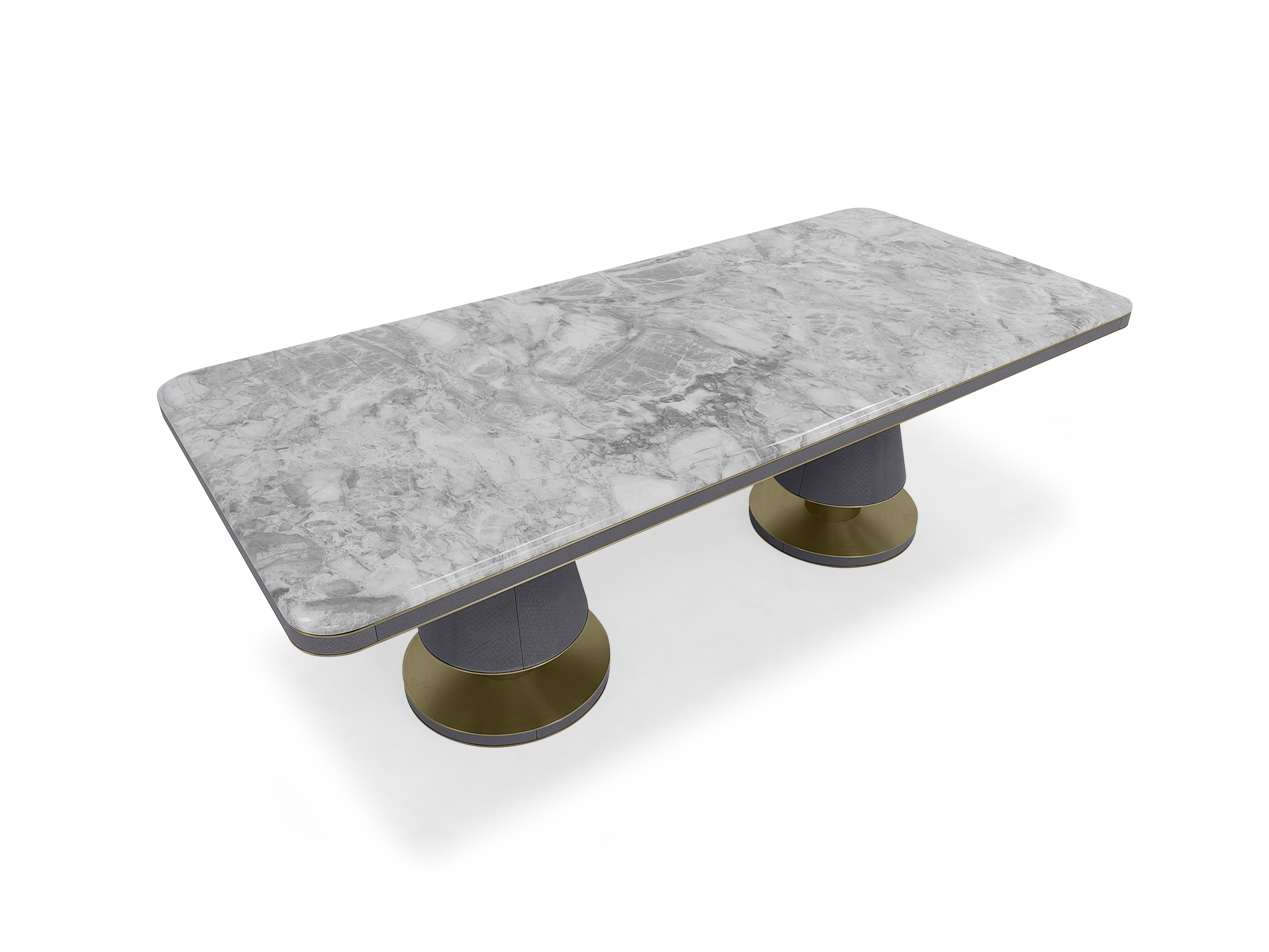 DA3-069-1  Long Dining Table luxury stone dining table - Chiuchiufurniture