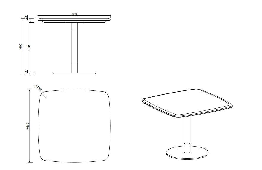 DC-068-5 corner table Coffee Table - Chiuchiufurniture