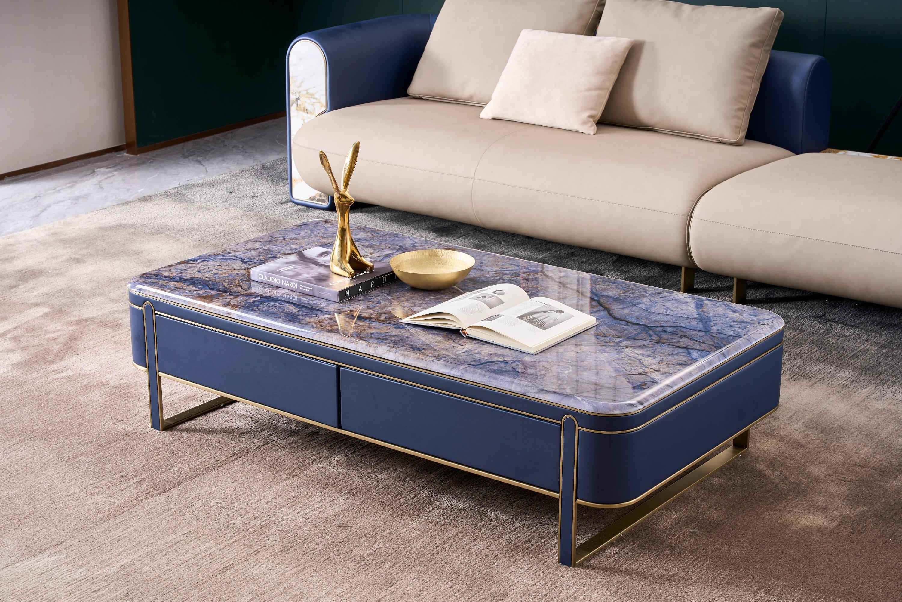 Modern Fashion Square Luxury Stone DC3-057-1 Tea Table