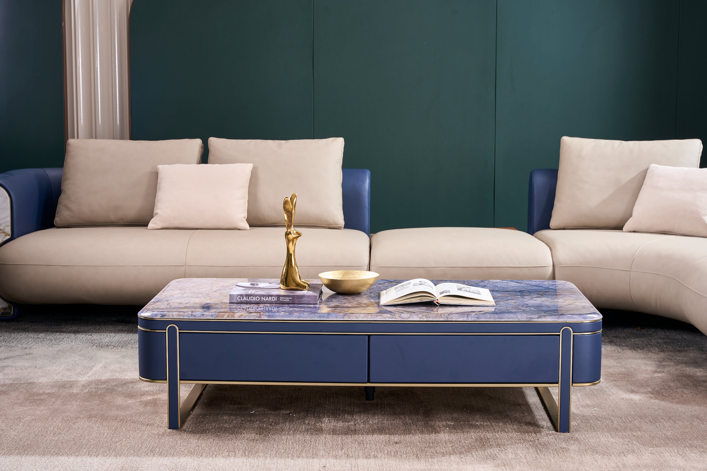 Modern Fashion Square Luxury Stone DC3-057-1 Tea Table